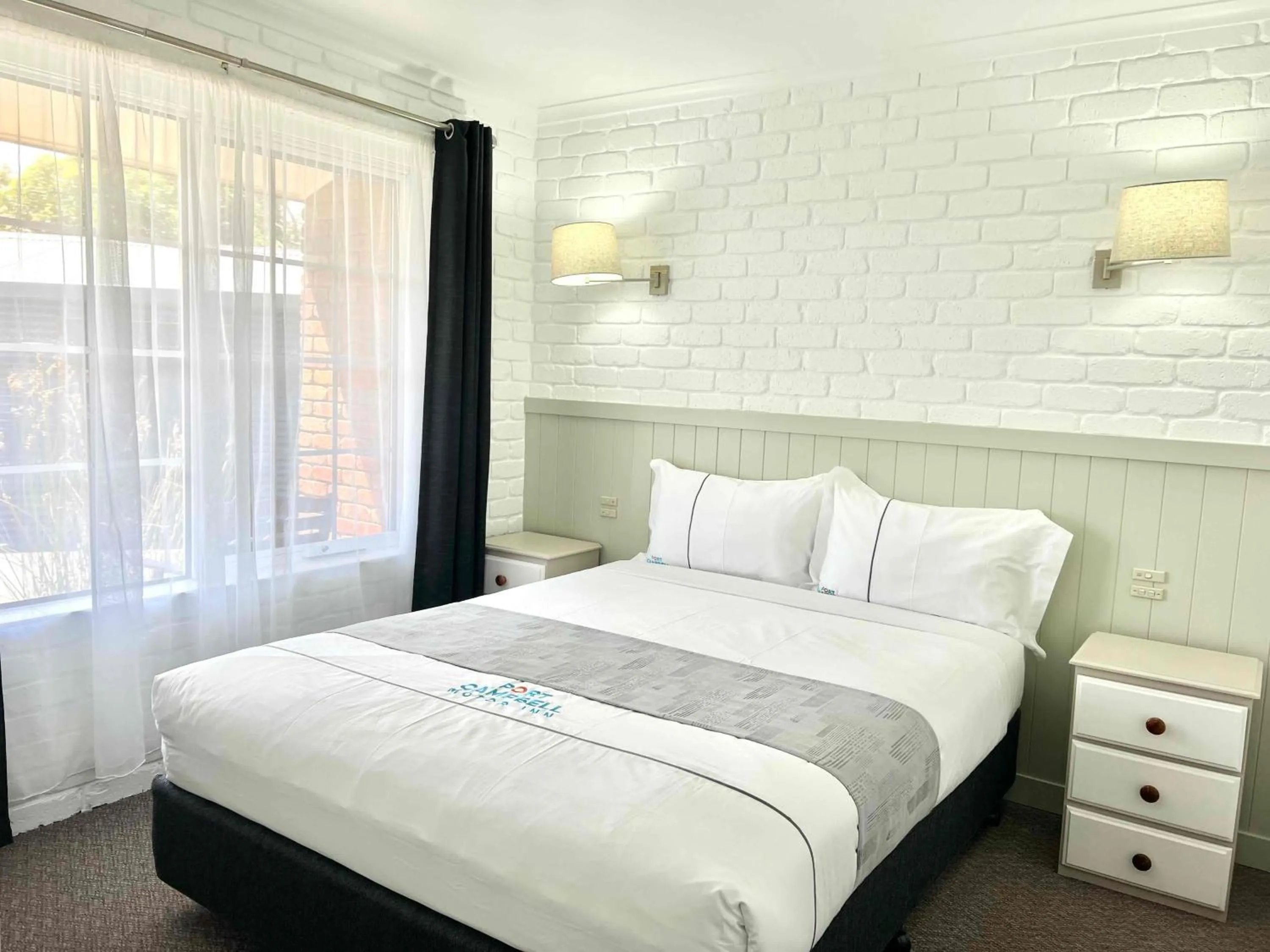 Bed in Port Campbell Motor Inn