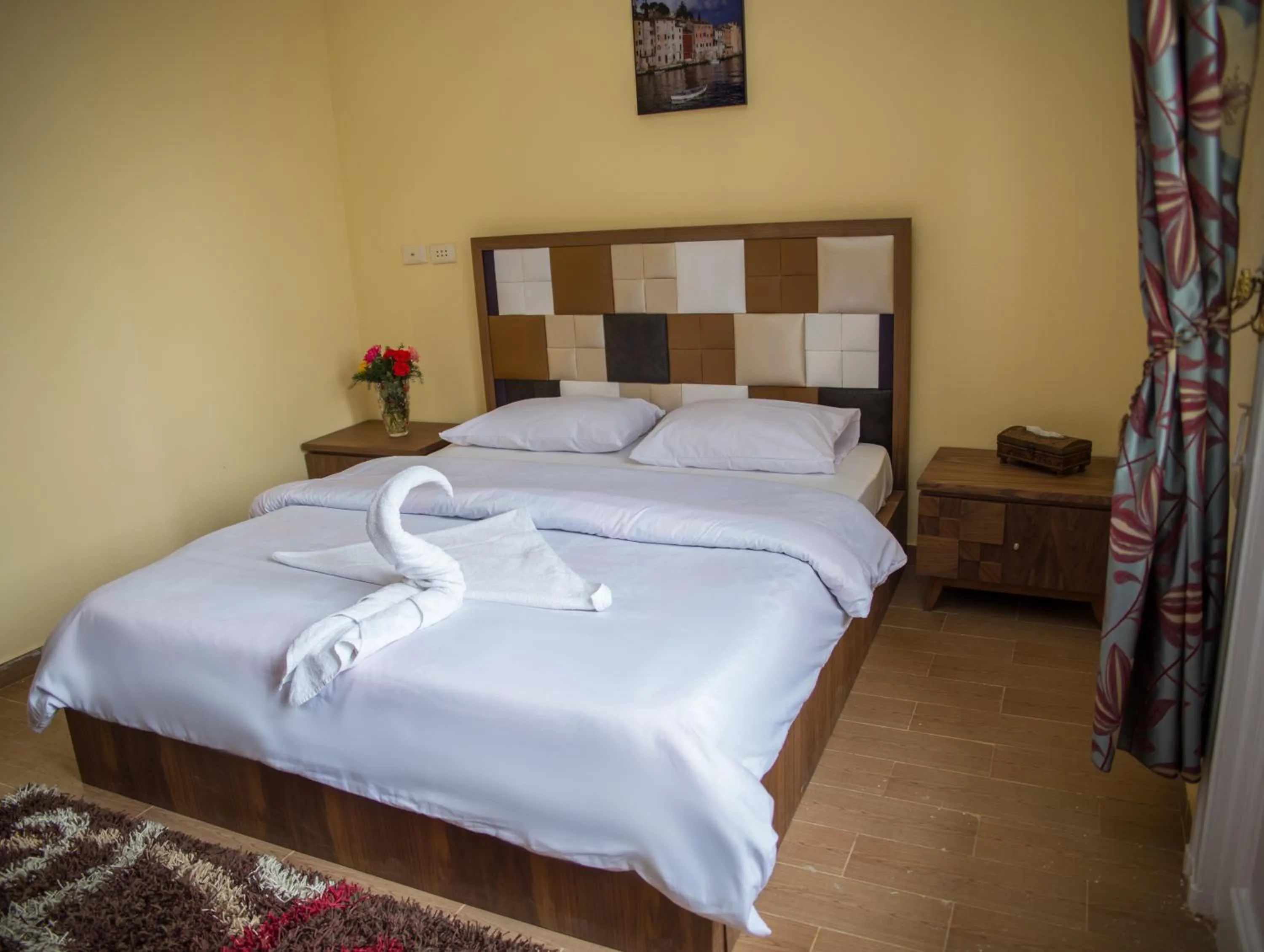 Bed in New Grand Royal Hotel Cairo