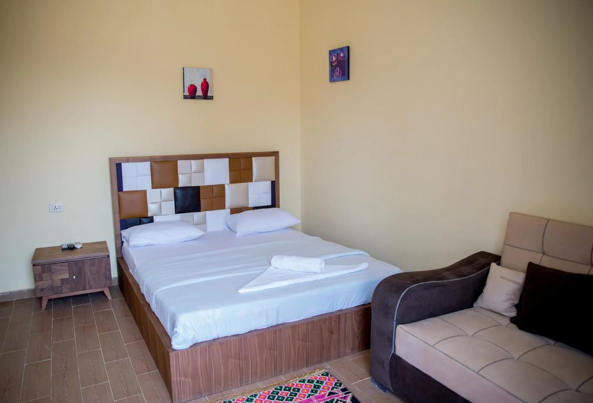 Bed in New Grand Royal Hotel Cairo