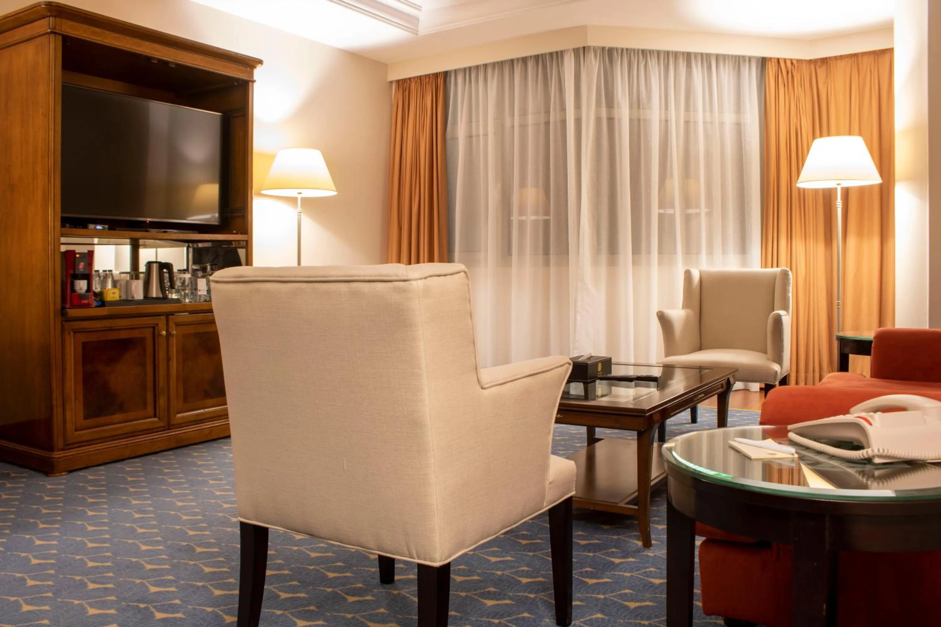 Seating area in Abha Palace Hotel