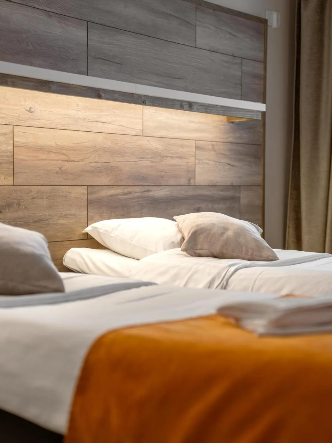 Bed in Jääskän Loma Apartment Hotel Härmä