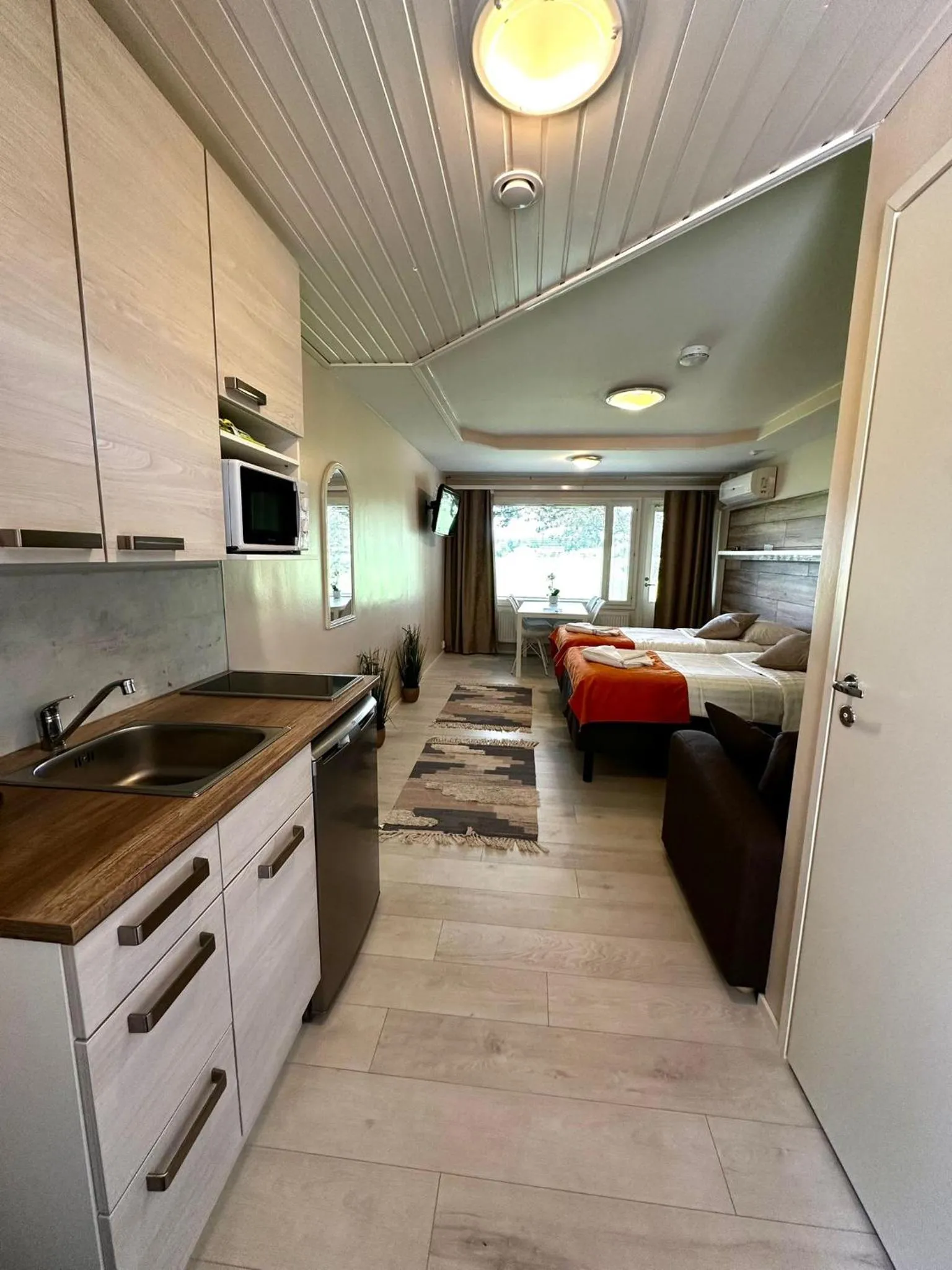 Bed in Jääskän Loma Apartment Hotel Härmä