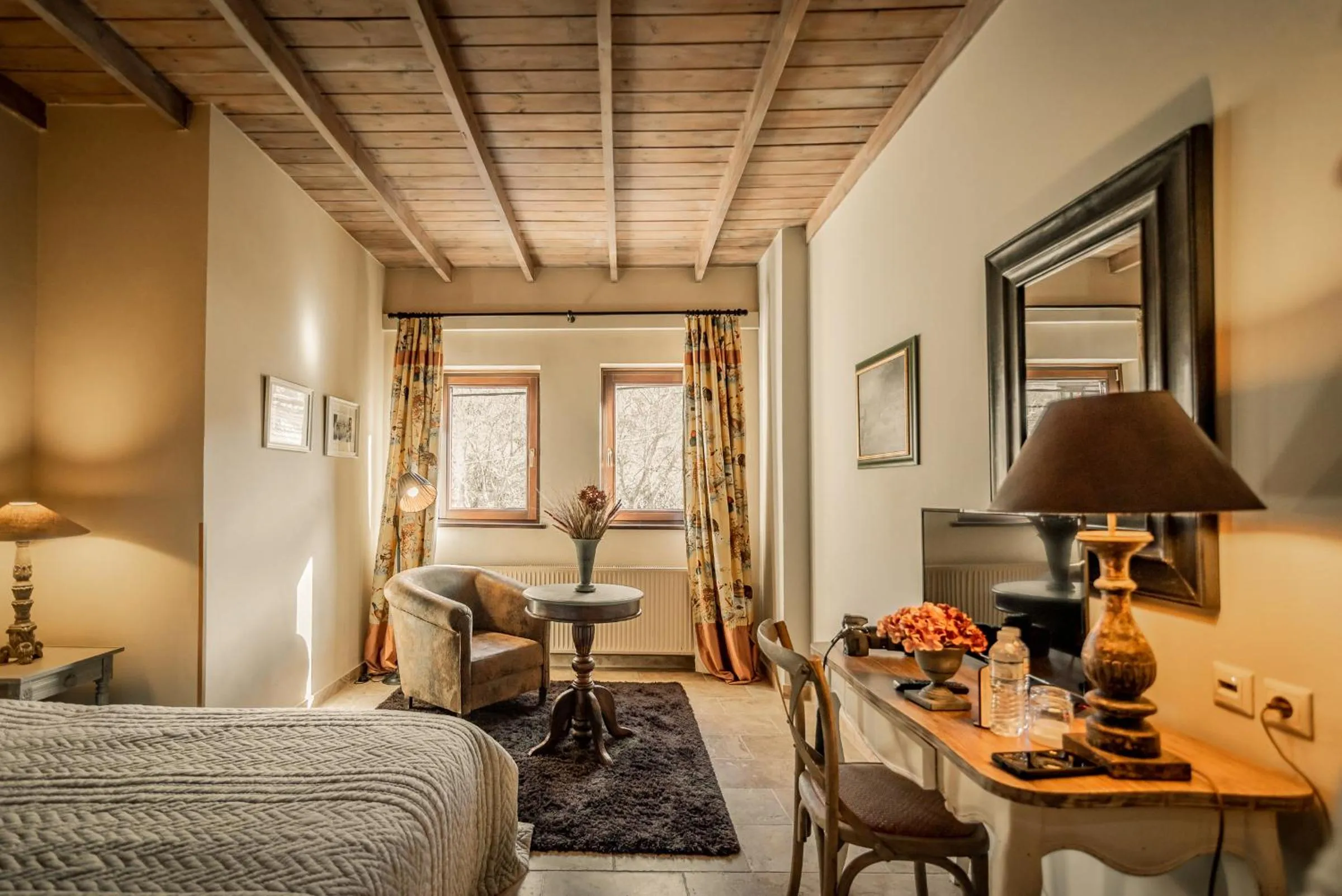 Bed in Chalet Sapin Hotel