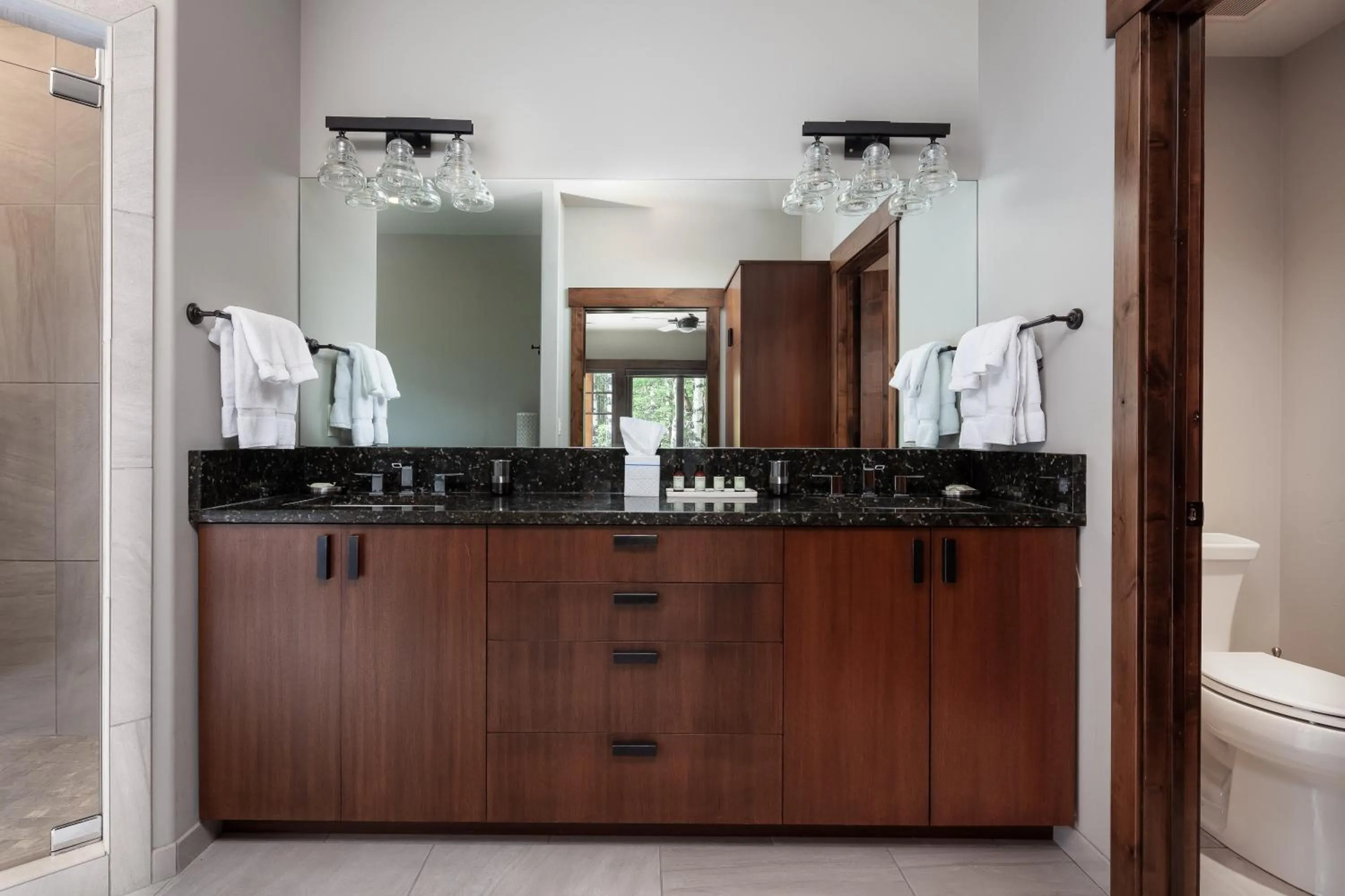 Bathroom in Lodge at Whitefish Lake