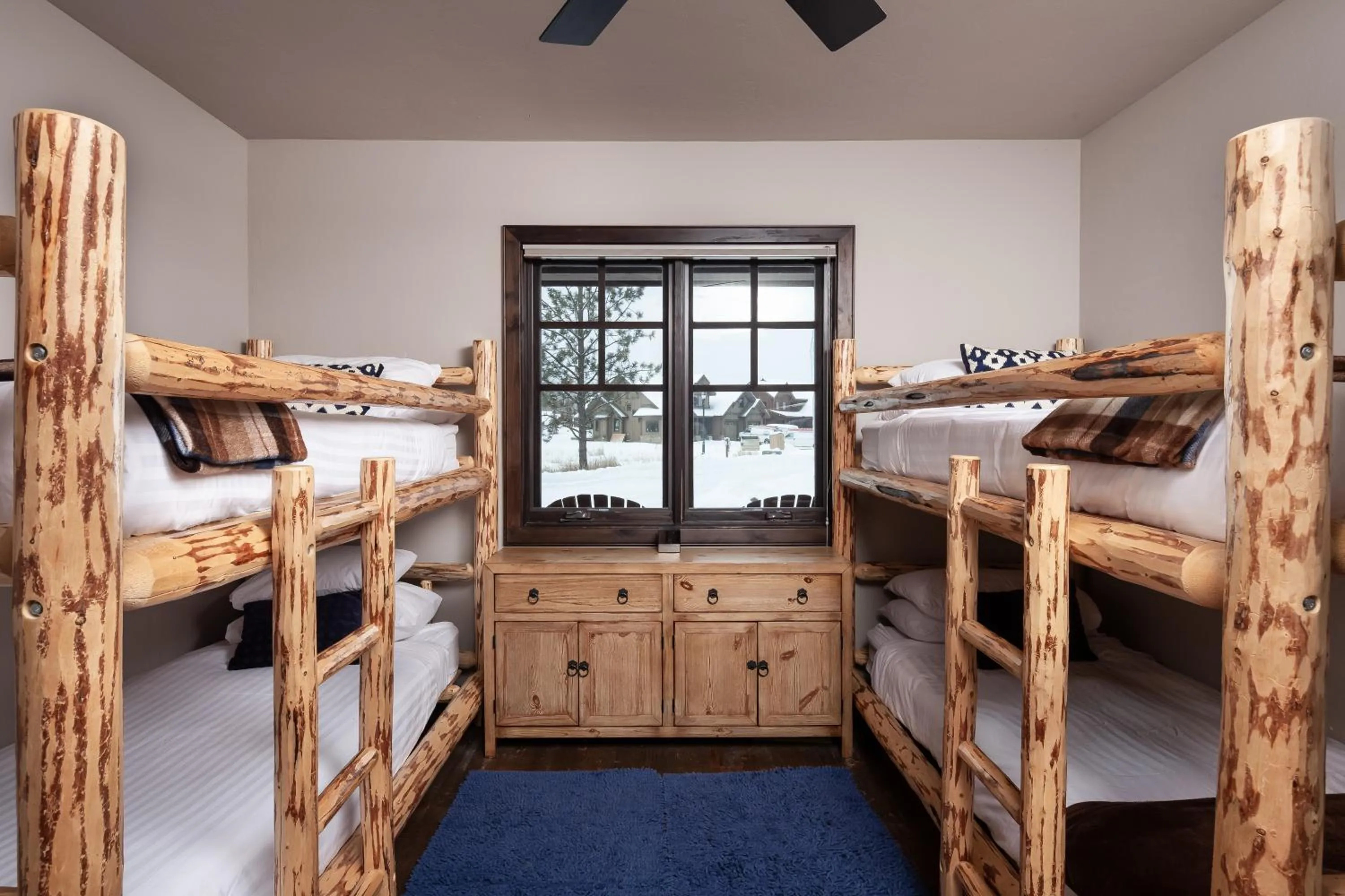 Bedroom, Bed in Lodge at Whitefish Lake