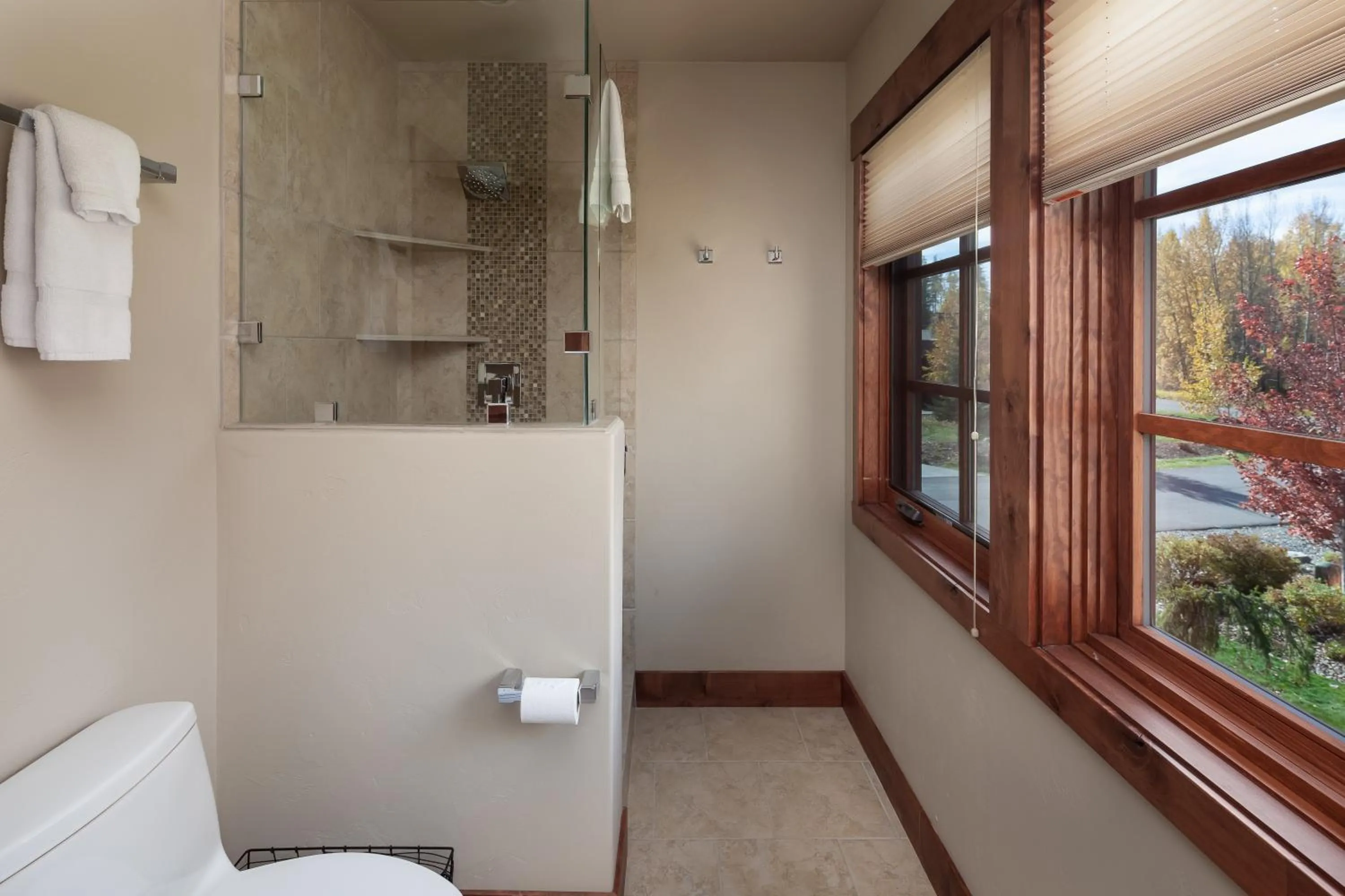 Shower in Lodge at Whitefish Lake
