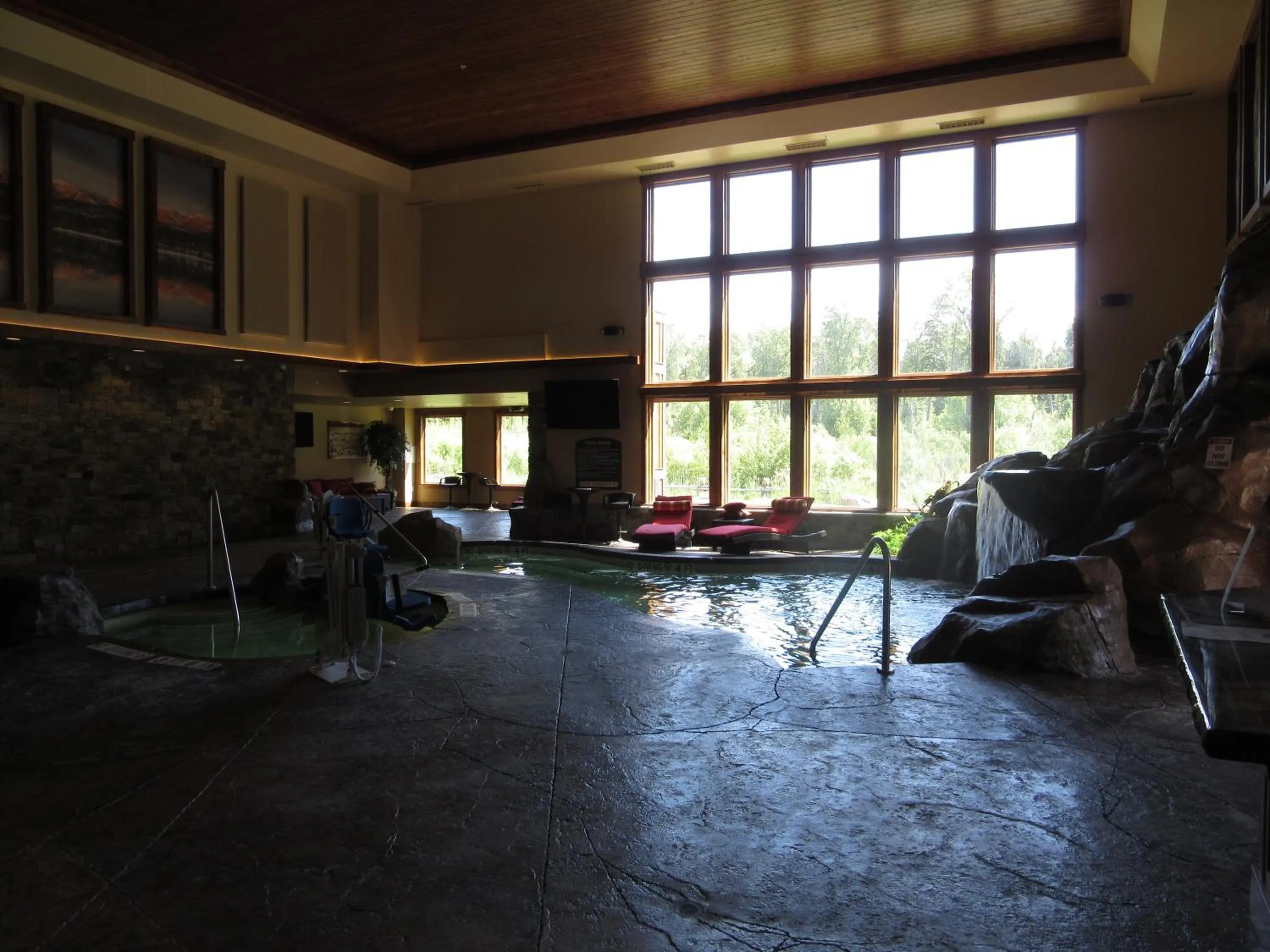 Swimming pool in Lodge at Whitefish Lake