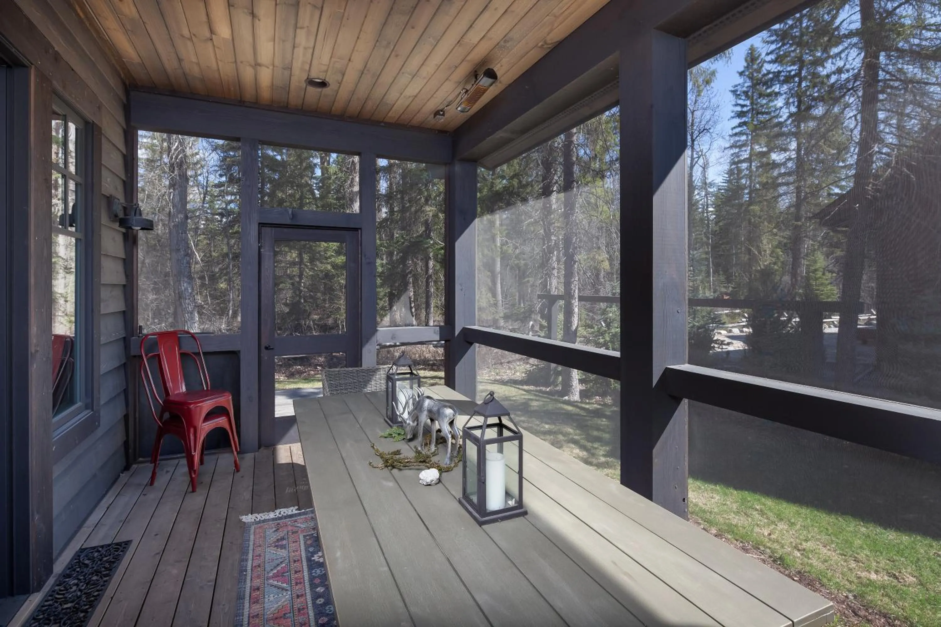 Patio in Lodge at Whitefish Lake