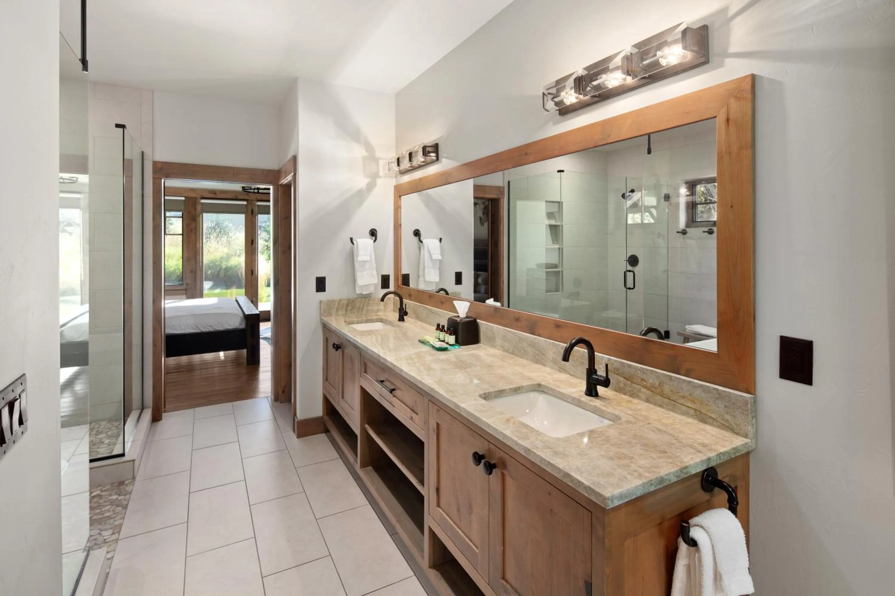 Bathroom in Lodge at Whitefish Lake