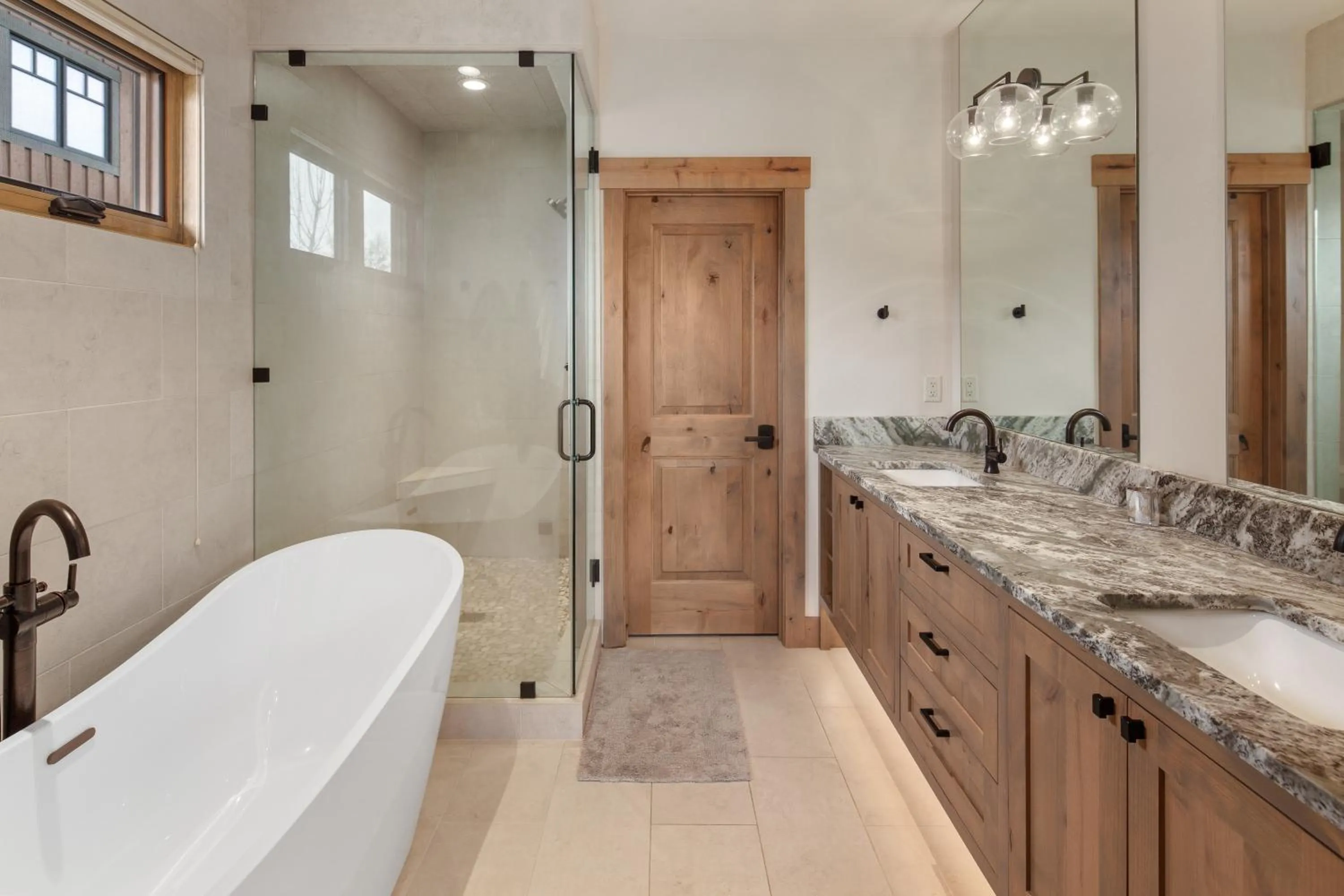 Shower in Lodge at Whitefish Lake
