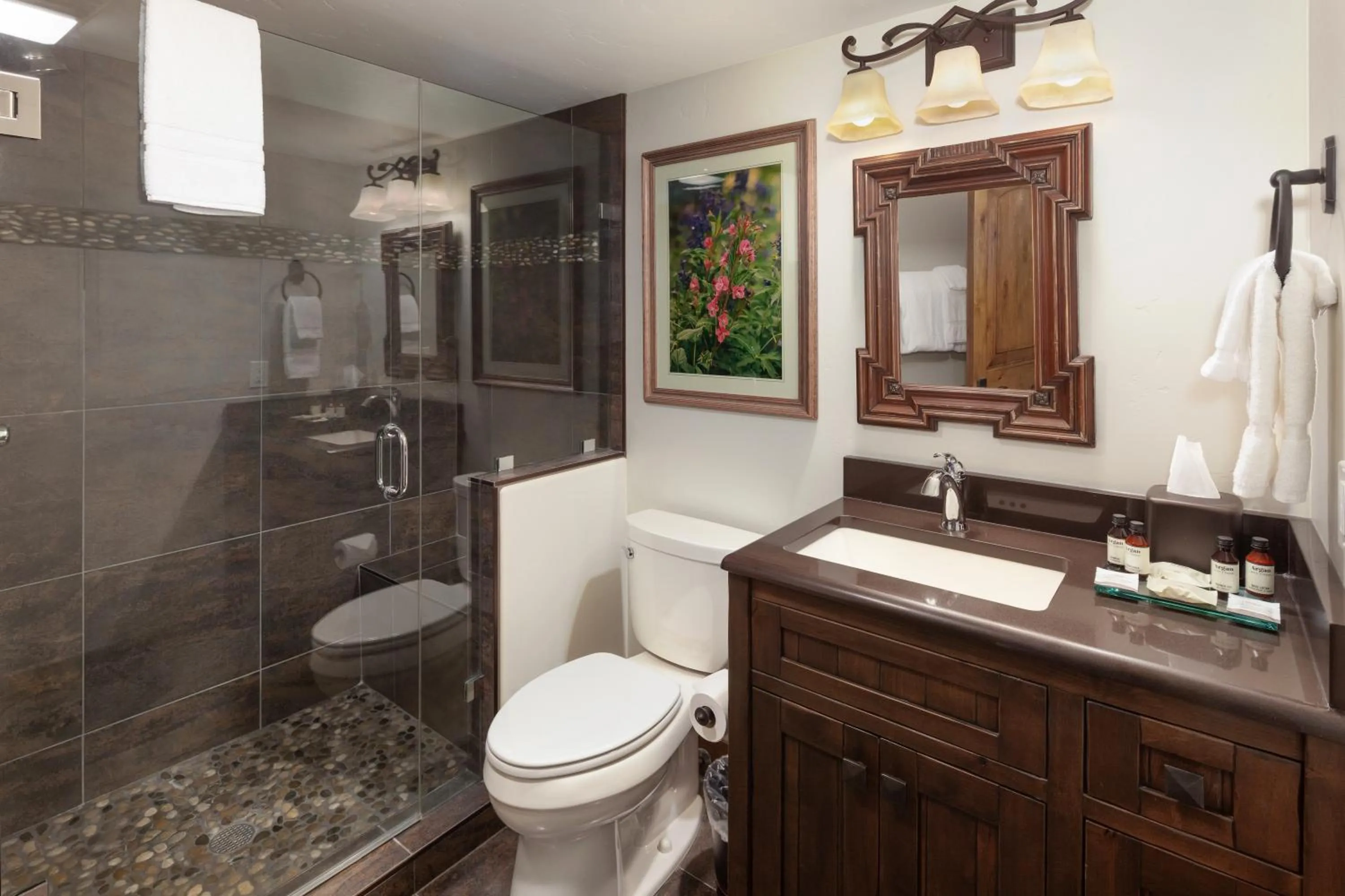Shower in Lodge at Whitefish Lake