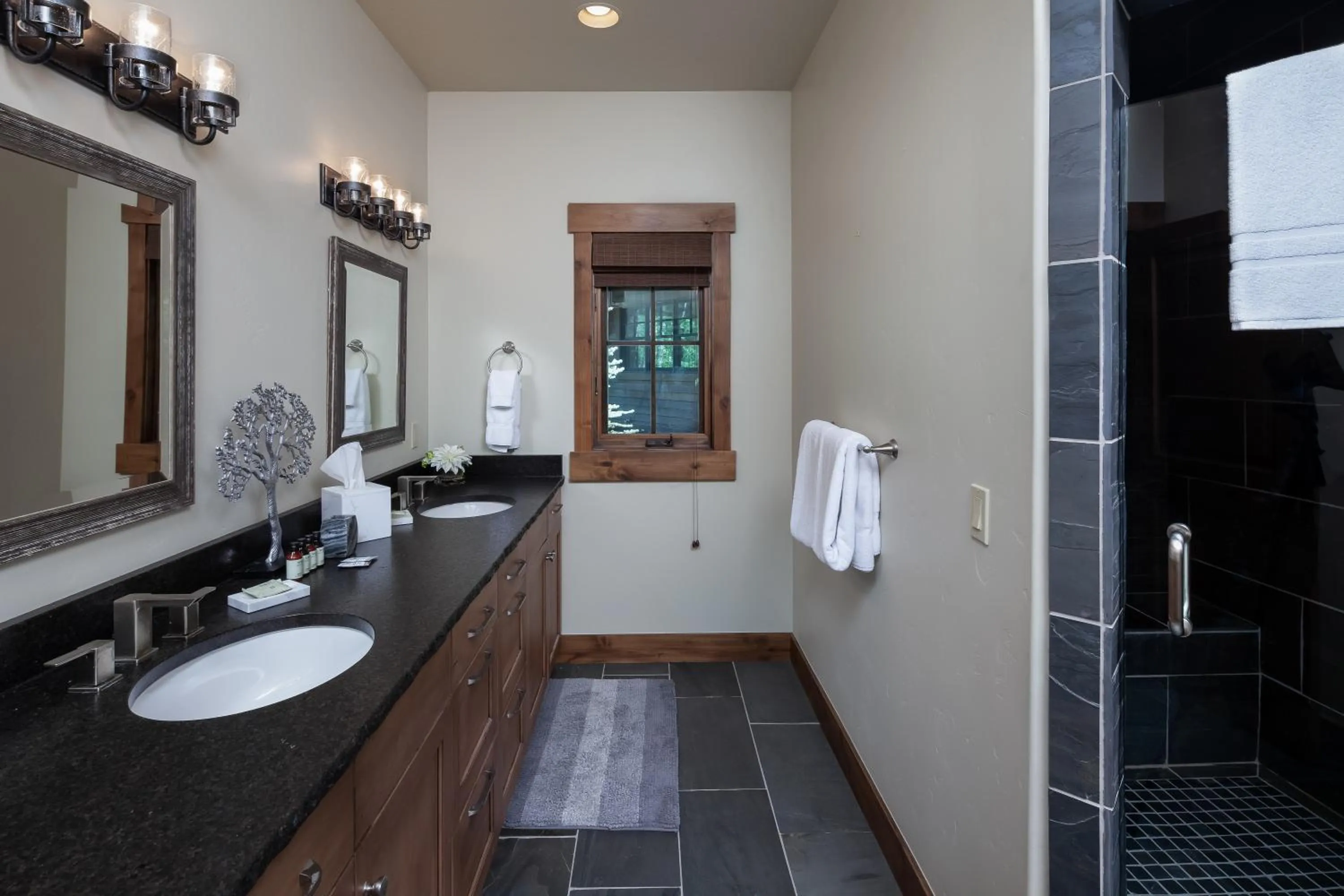 Bathroom in Lodge at Whitefish Lake