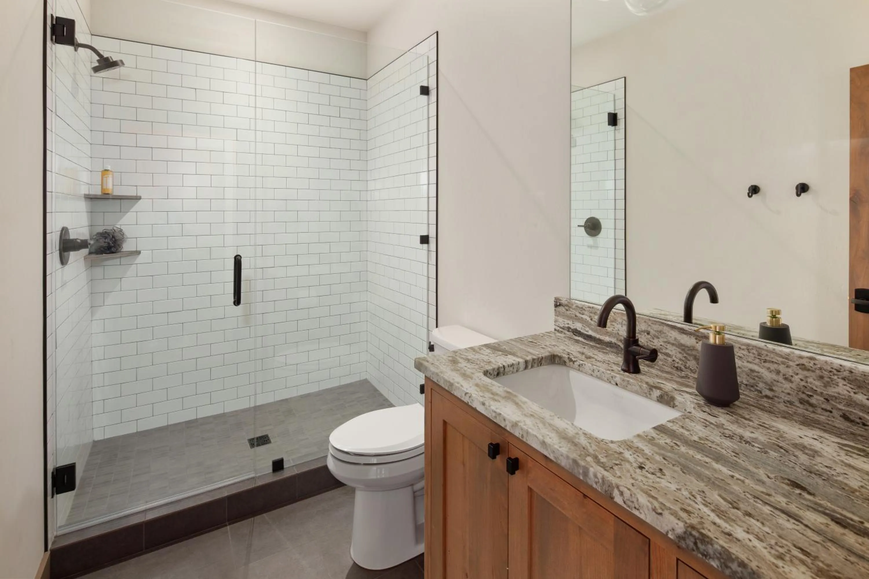 Shower in Lodge at Whitefish Lake