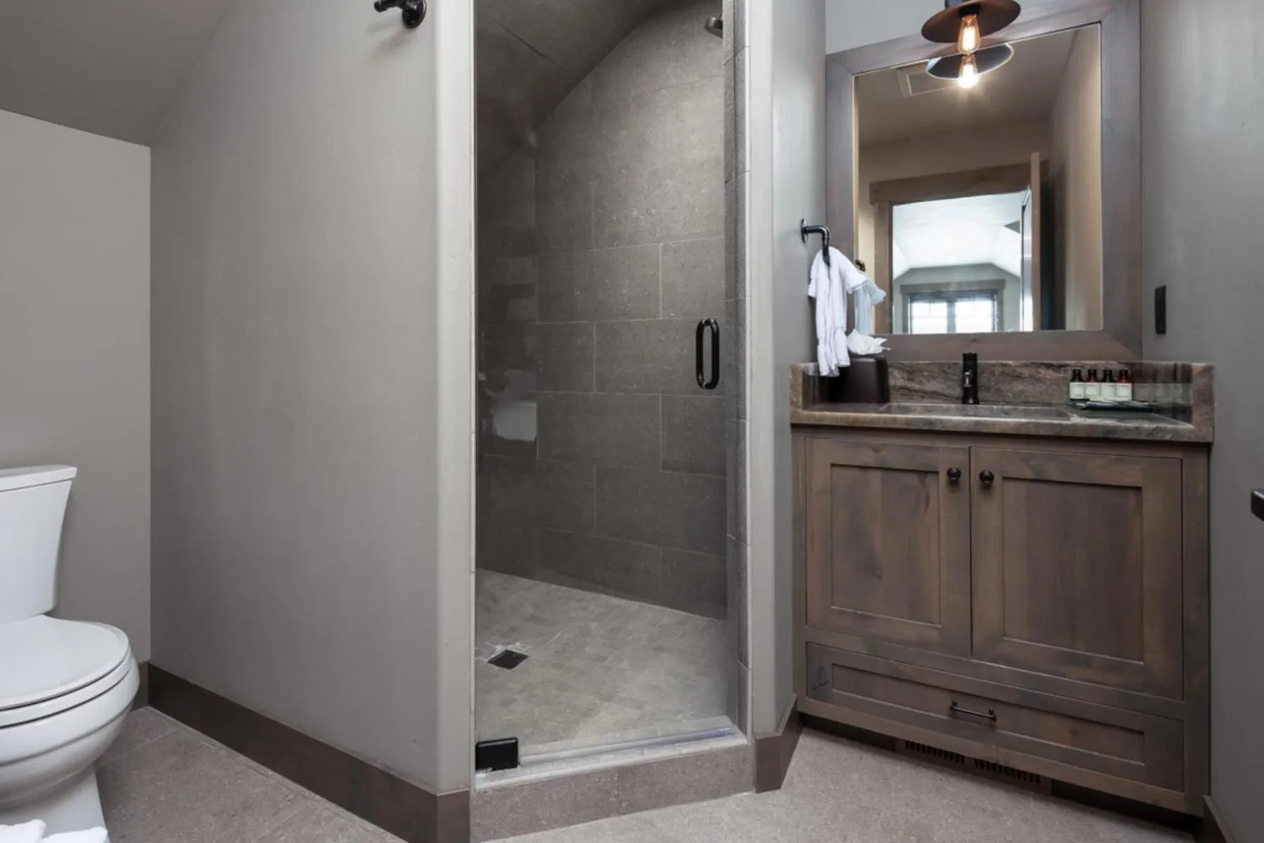 Bathroom in Lodge at Whitefish Lake