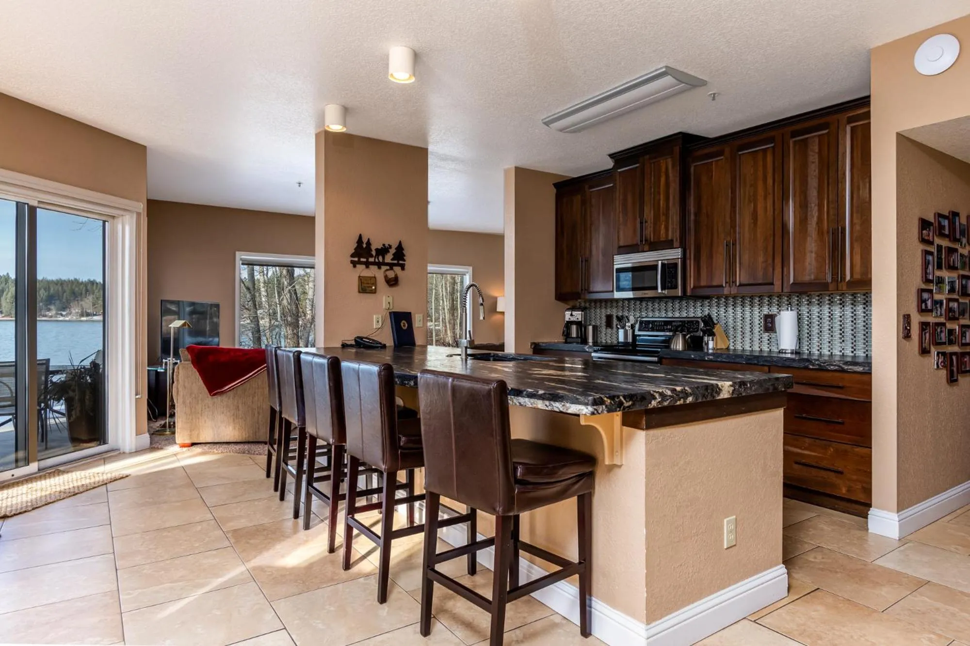 Kitchen or kitchenette in Lodge at Whitefish Lake