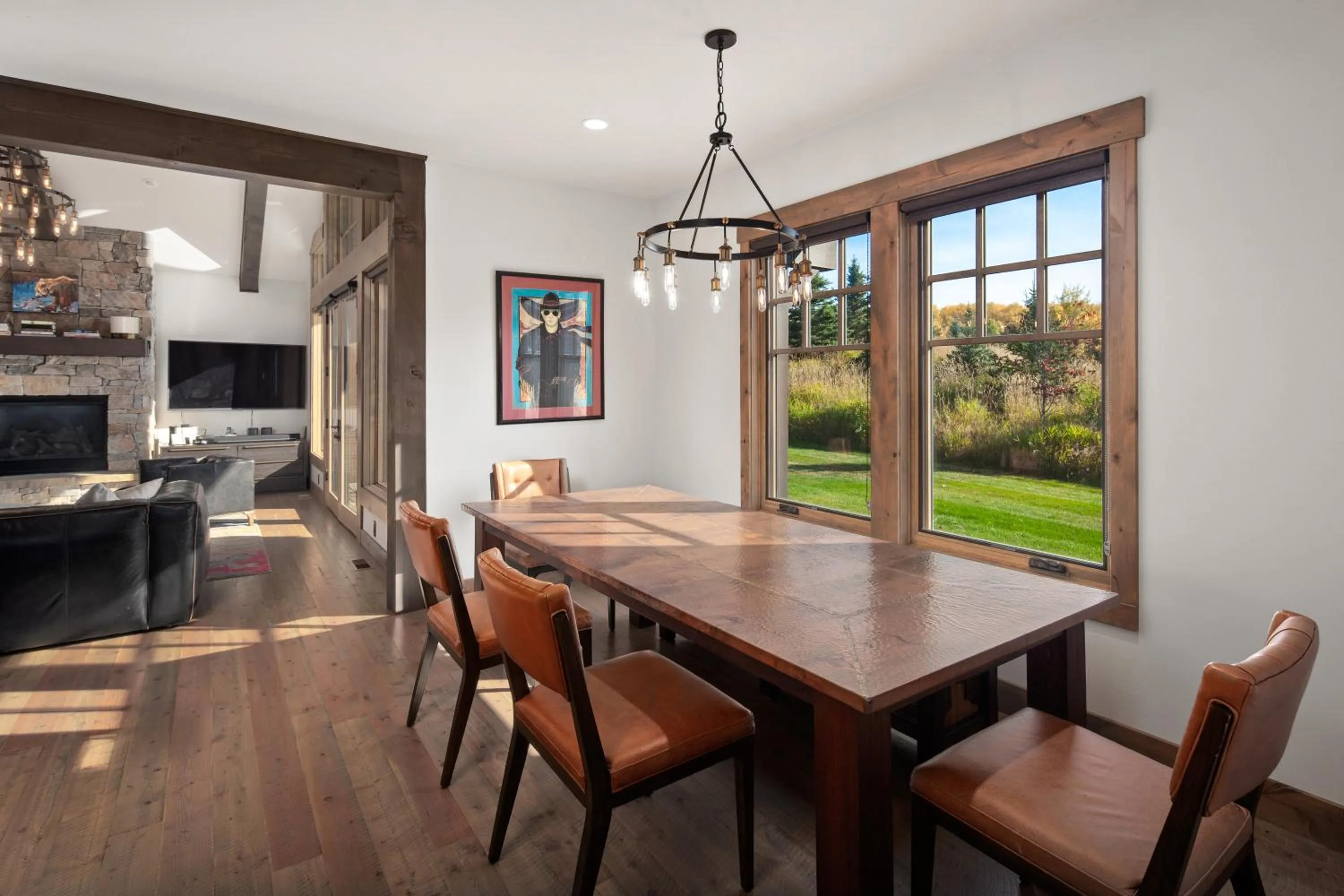 Dining area in Lodge at Whitefish Lake