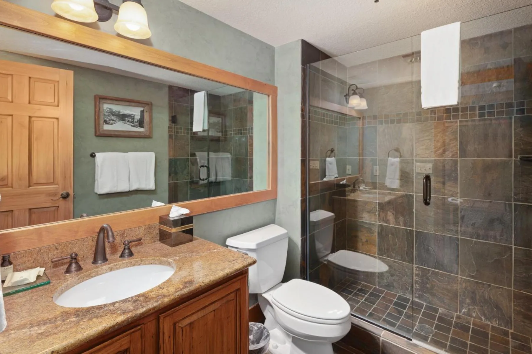 Shower in Lodge at Whitefish Lake