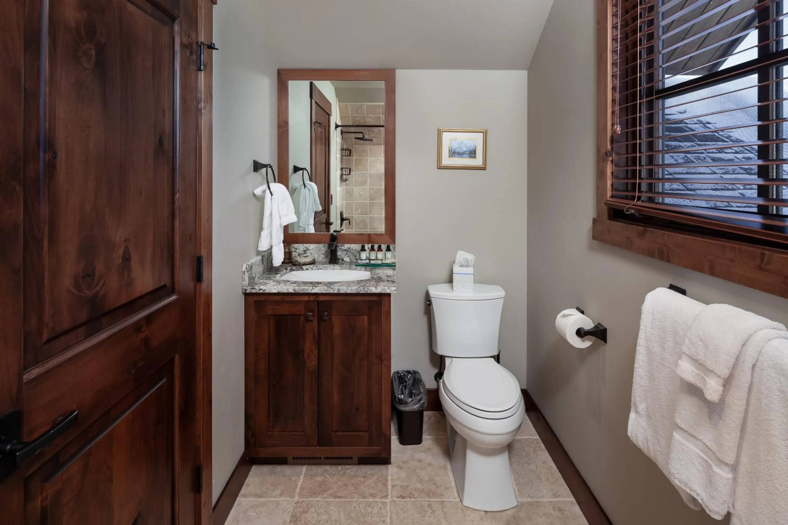 Bathroom in Lodge at Whitefish Lake