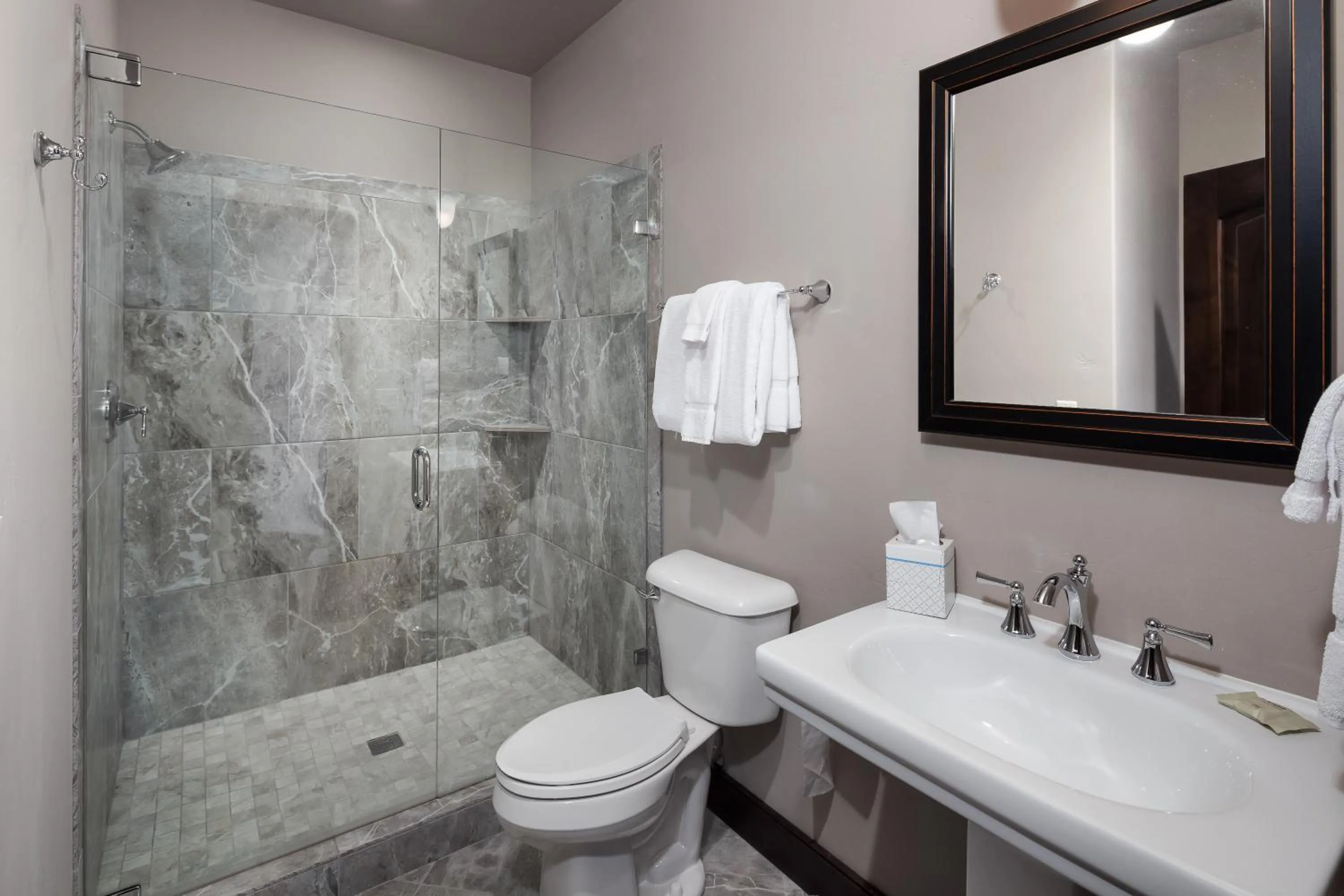Bathroom in Lodge at Whitefish Lake