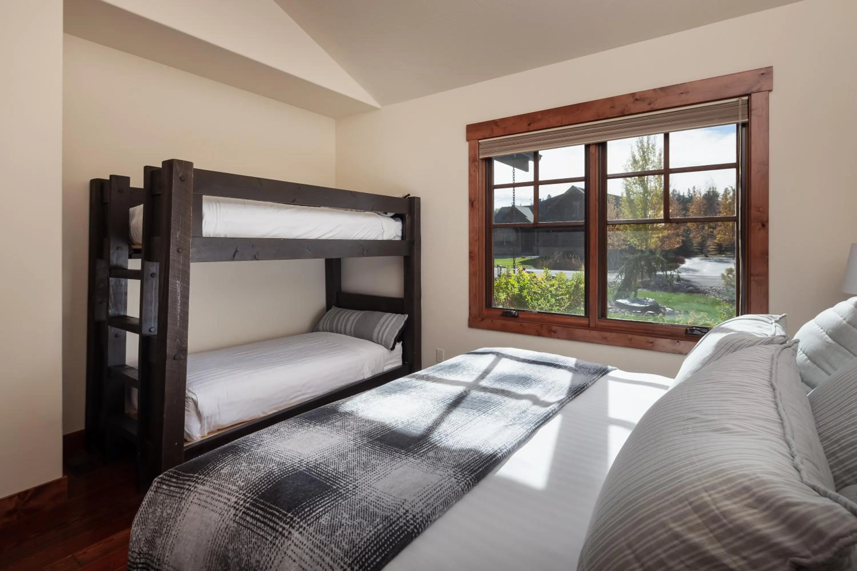 Bed in Lodge at Whitefish Lake