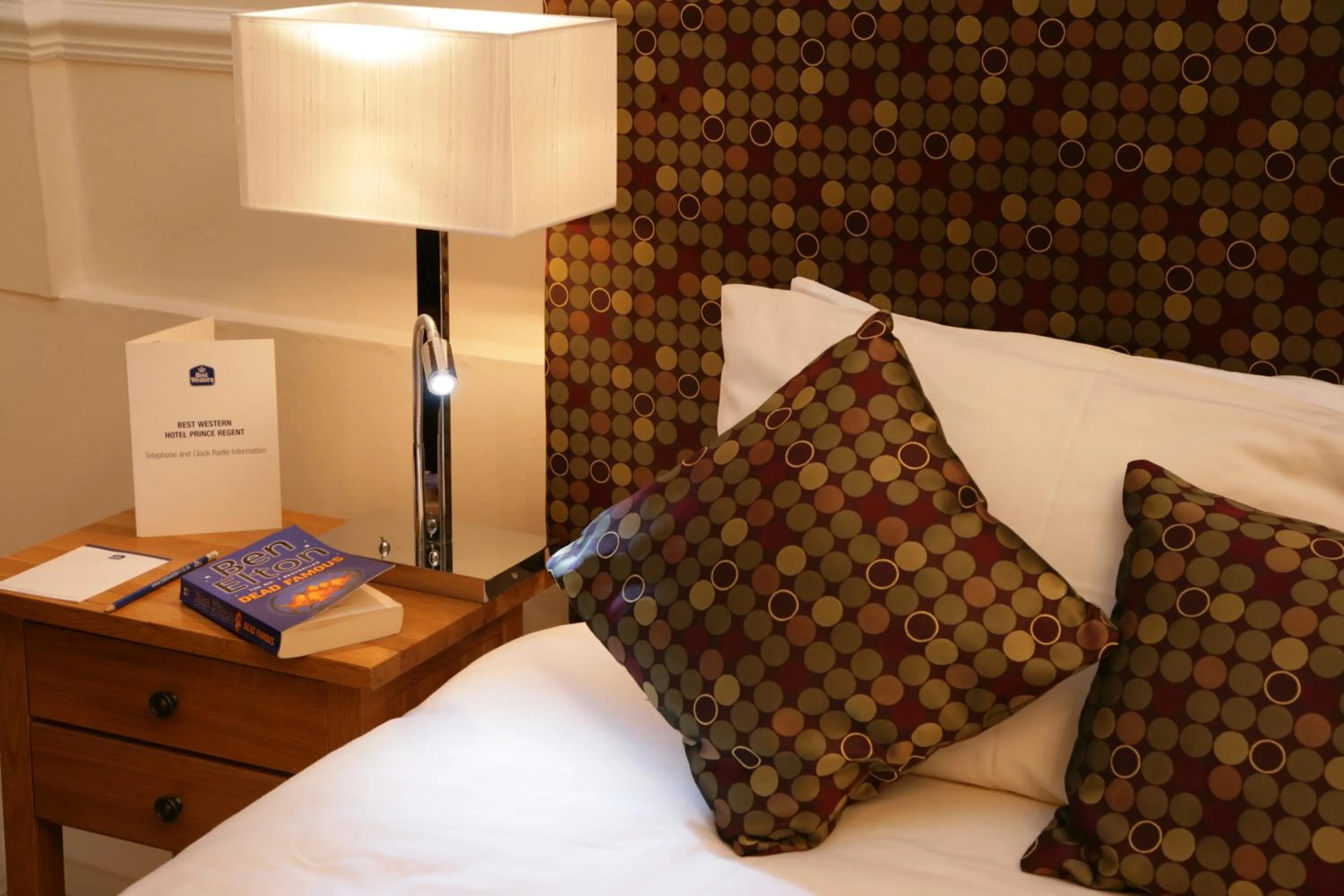 Decorative detail, Bed in Hotel Prince Regent