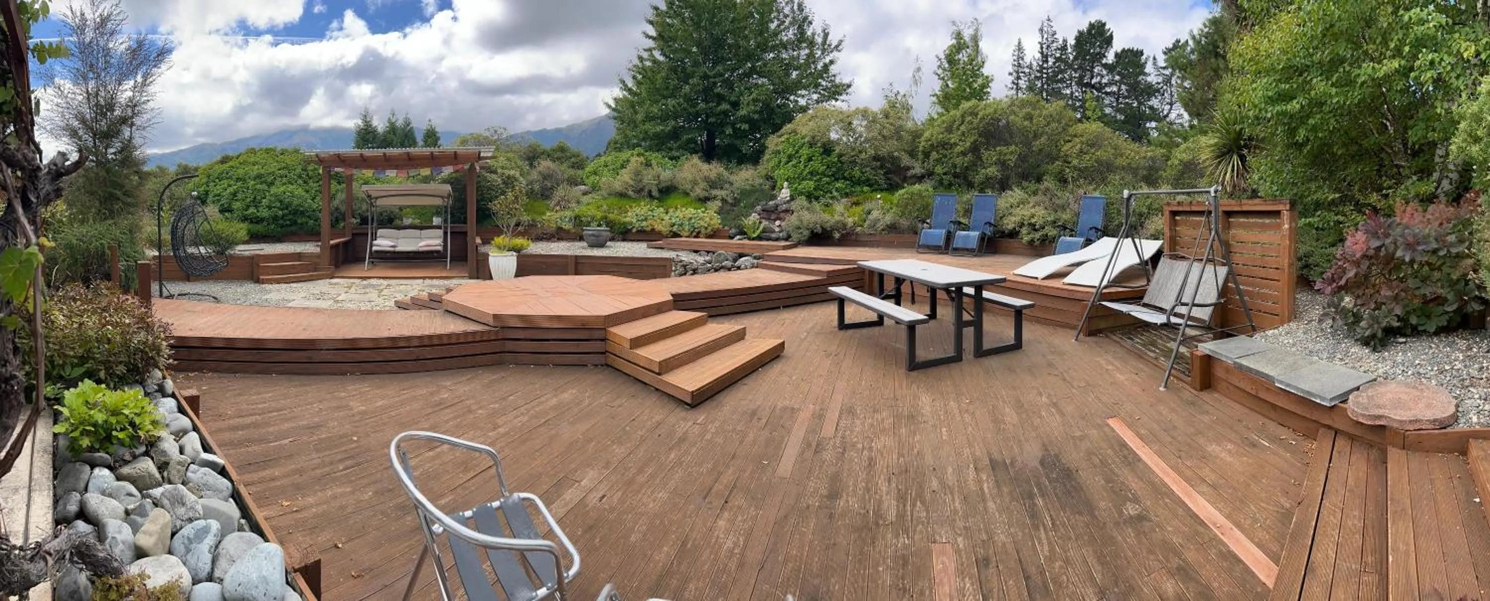 Patio in Vibrant Living Retreat