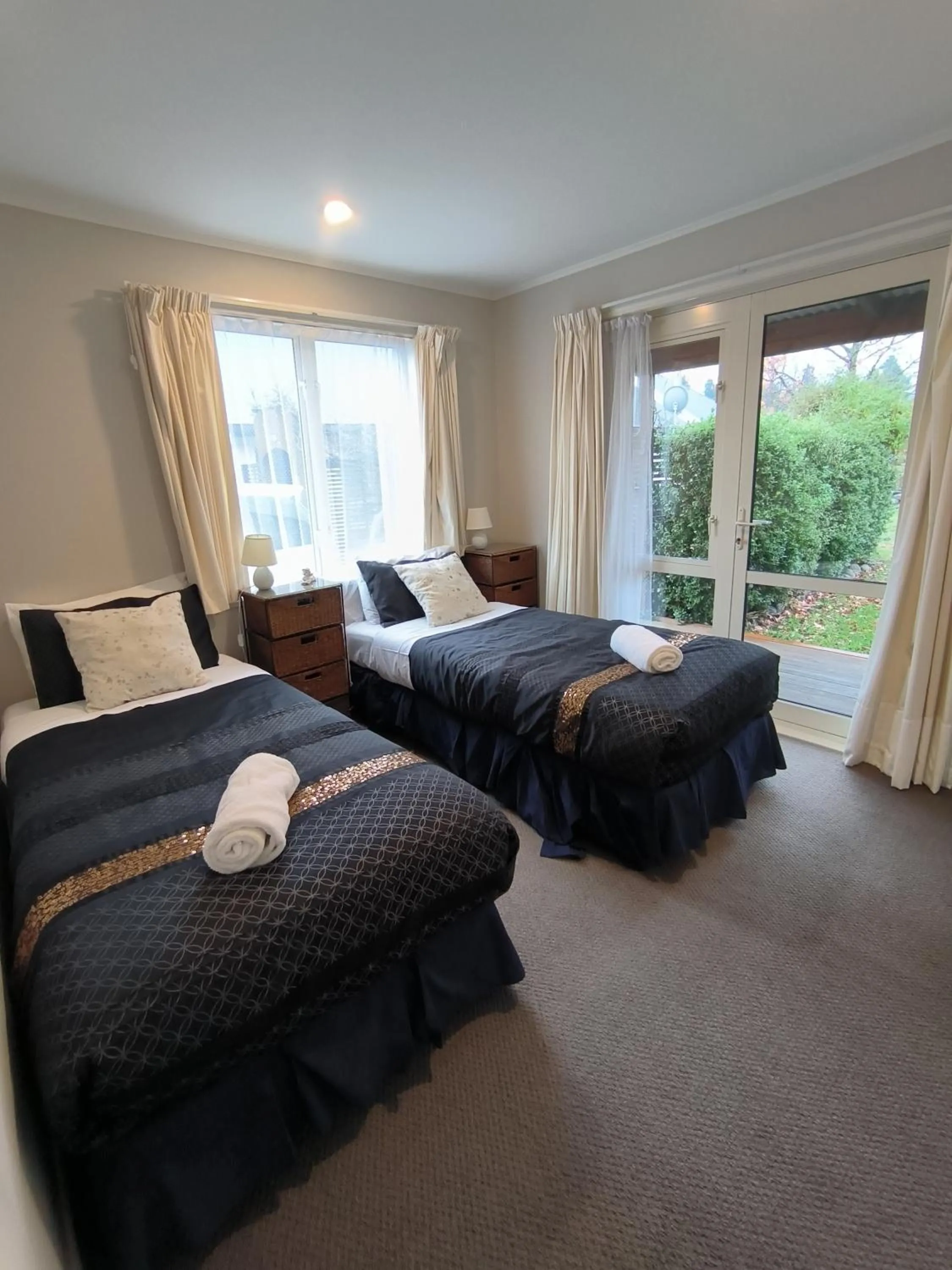 Bed in Vibrant Living Retreat