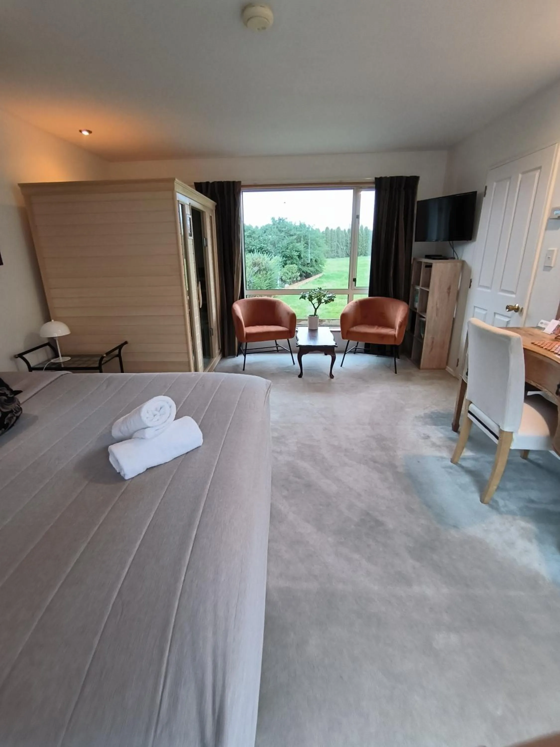 Bed in Vibrant Living Retreat