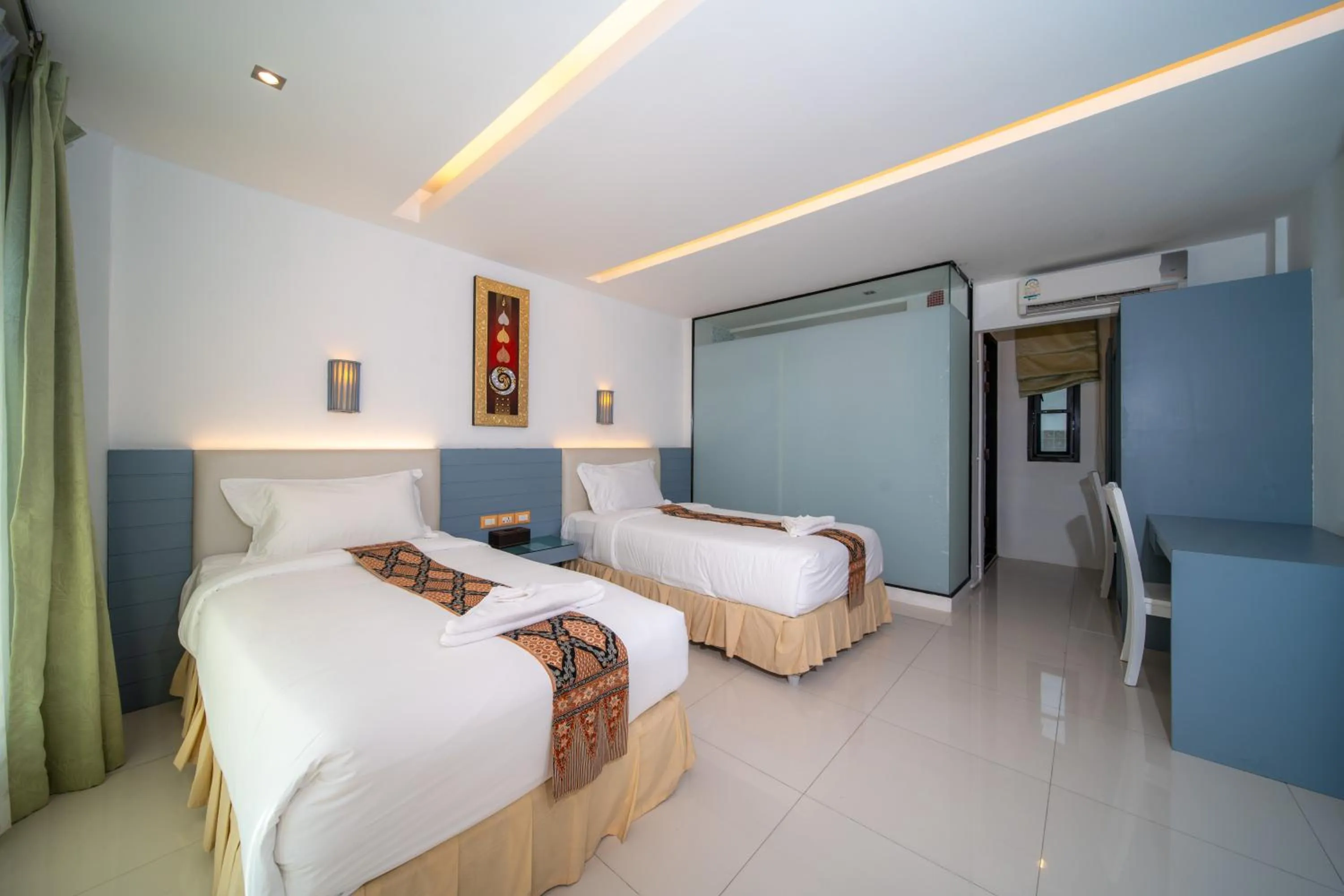 Bed in Blue Carina Hotel Phuket