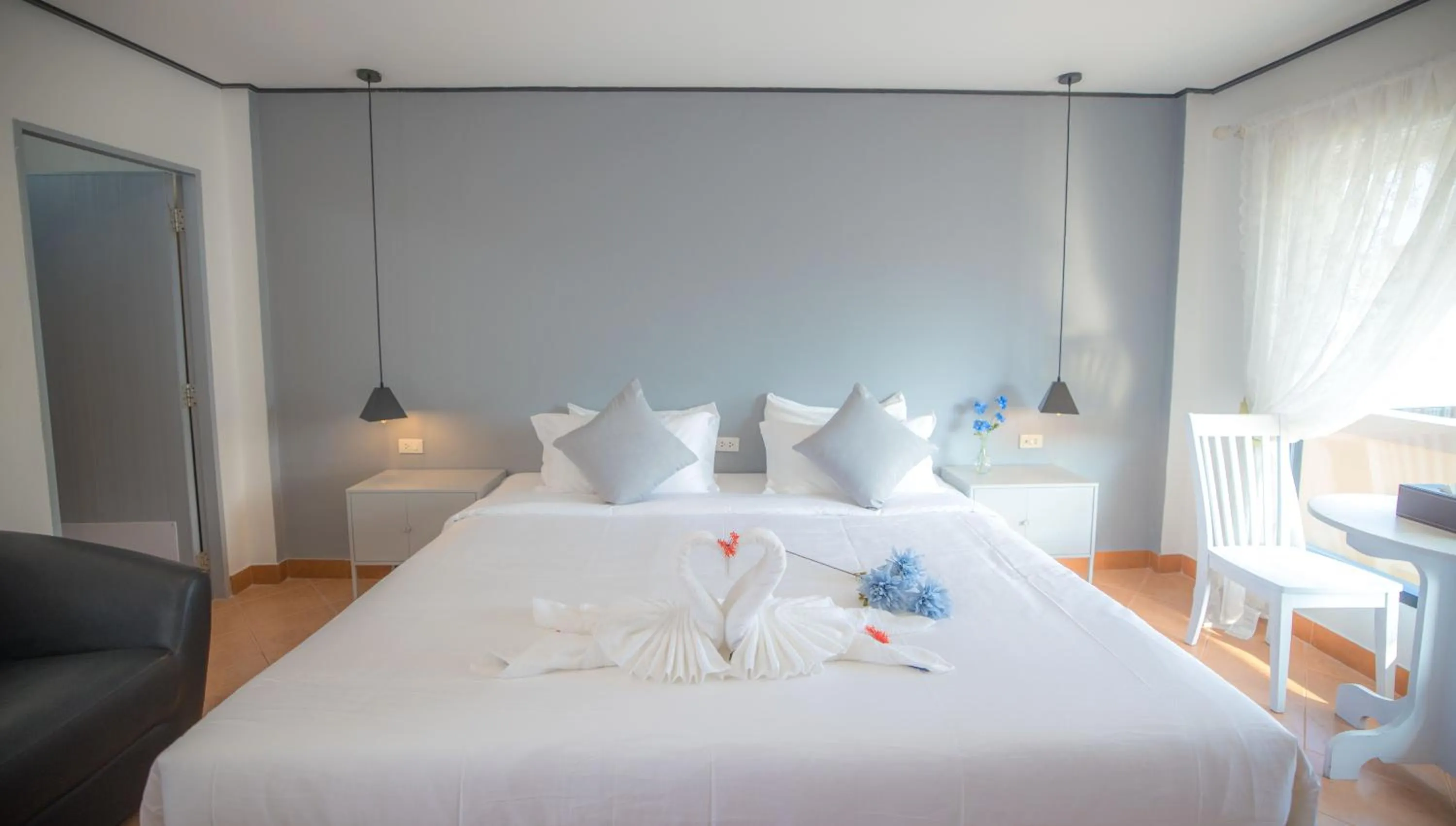 Bed in Blue Carina Hotel Phuket