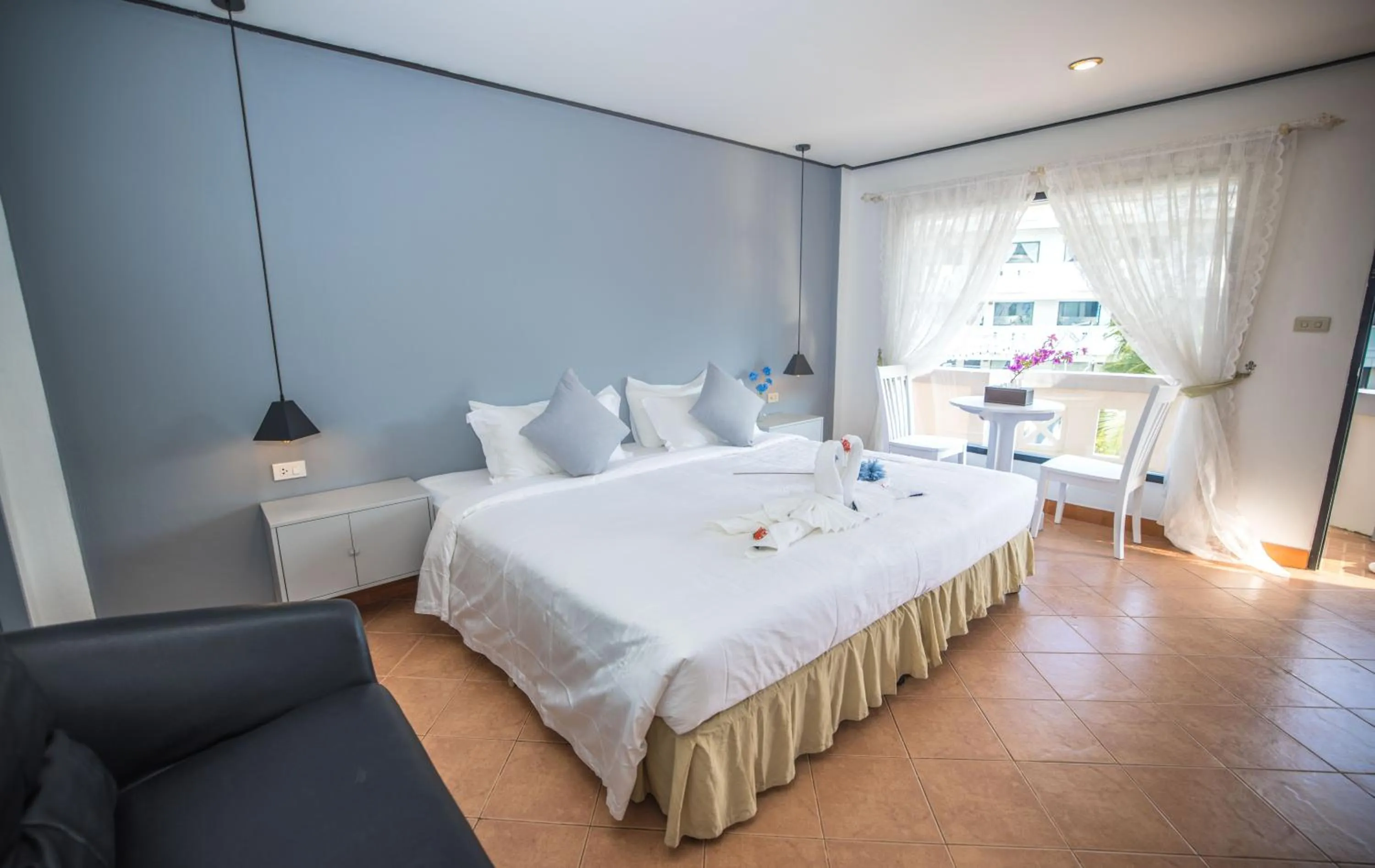 Bed in Blue Carina Hotel Phuket