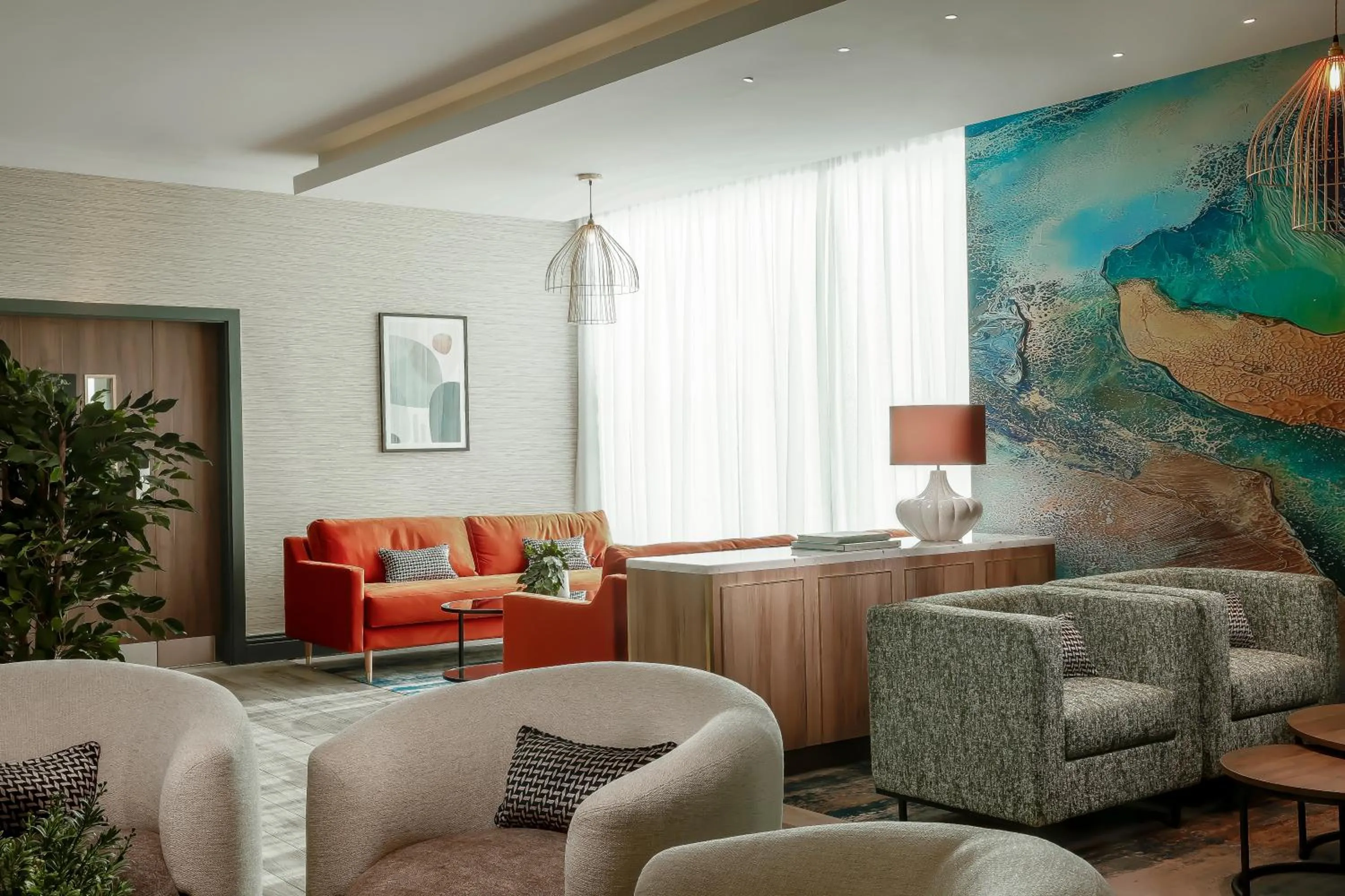 Seating area in voco Southampton by IHG