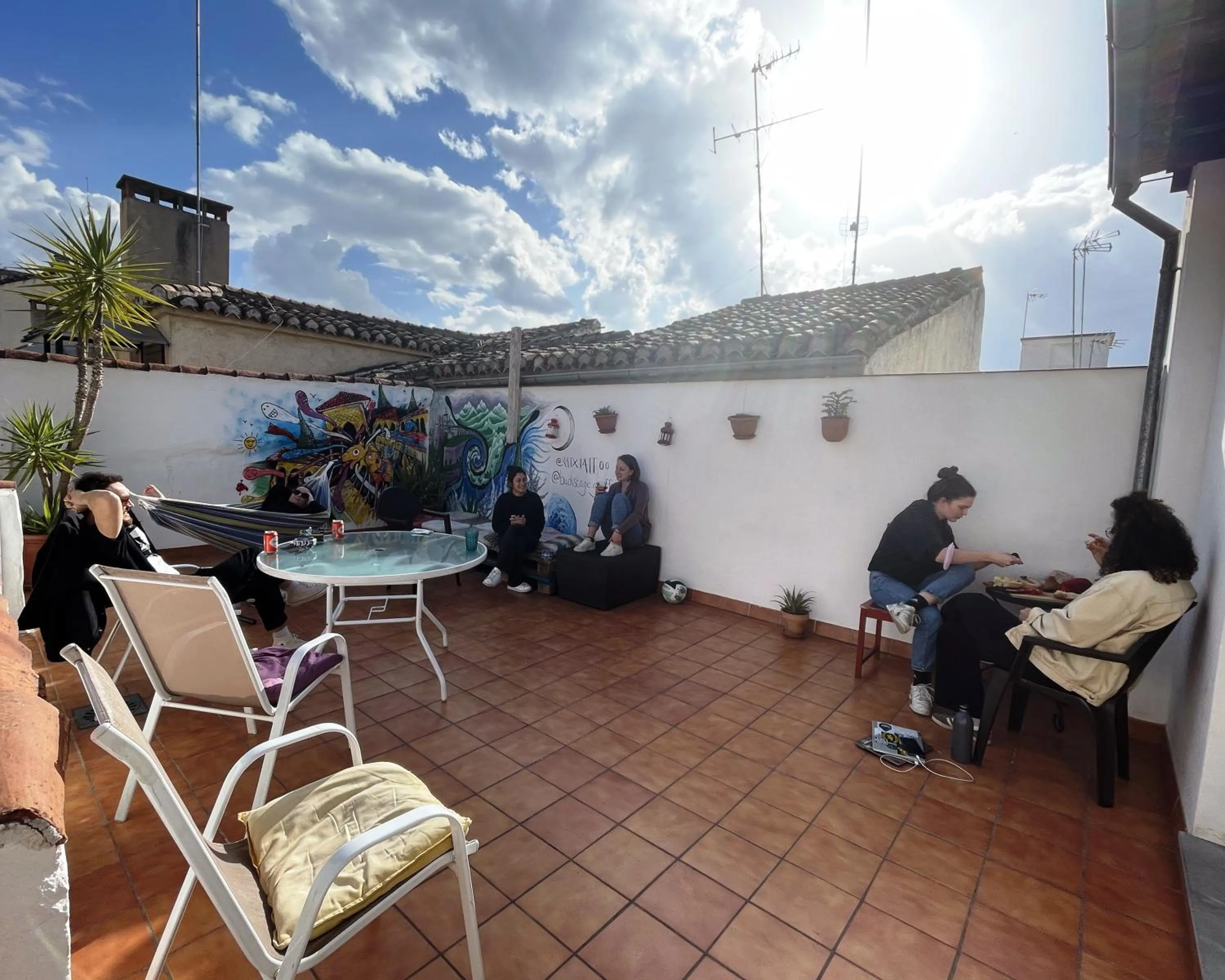 Balcony/Terrace in El Granado Hostel