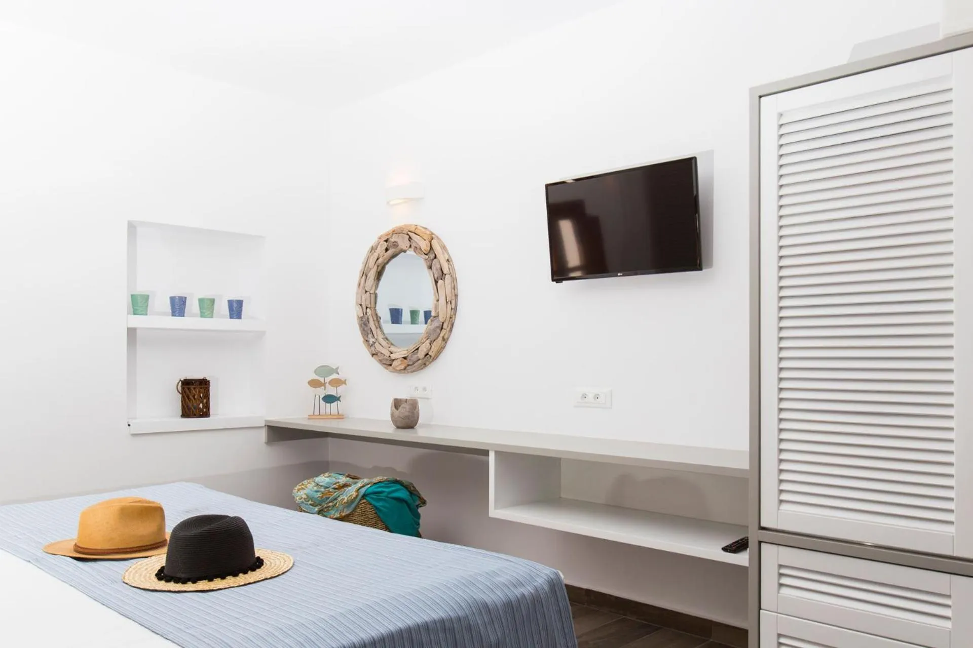 Bed in Lindos Del Mar Suites - Adults Only