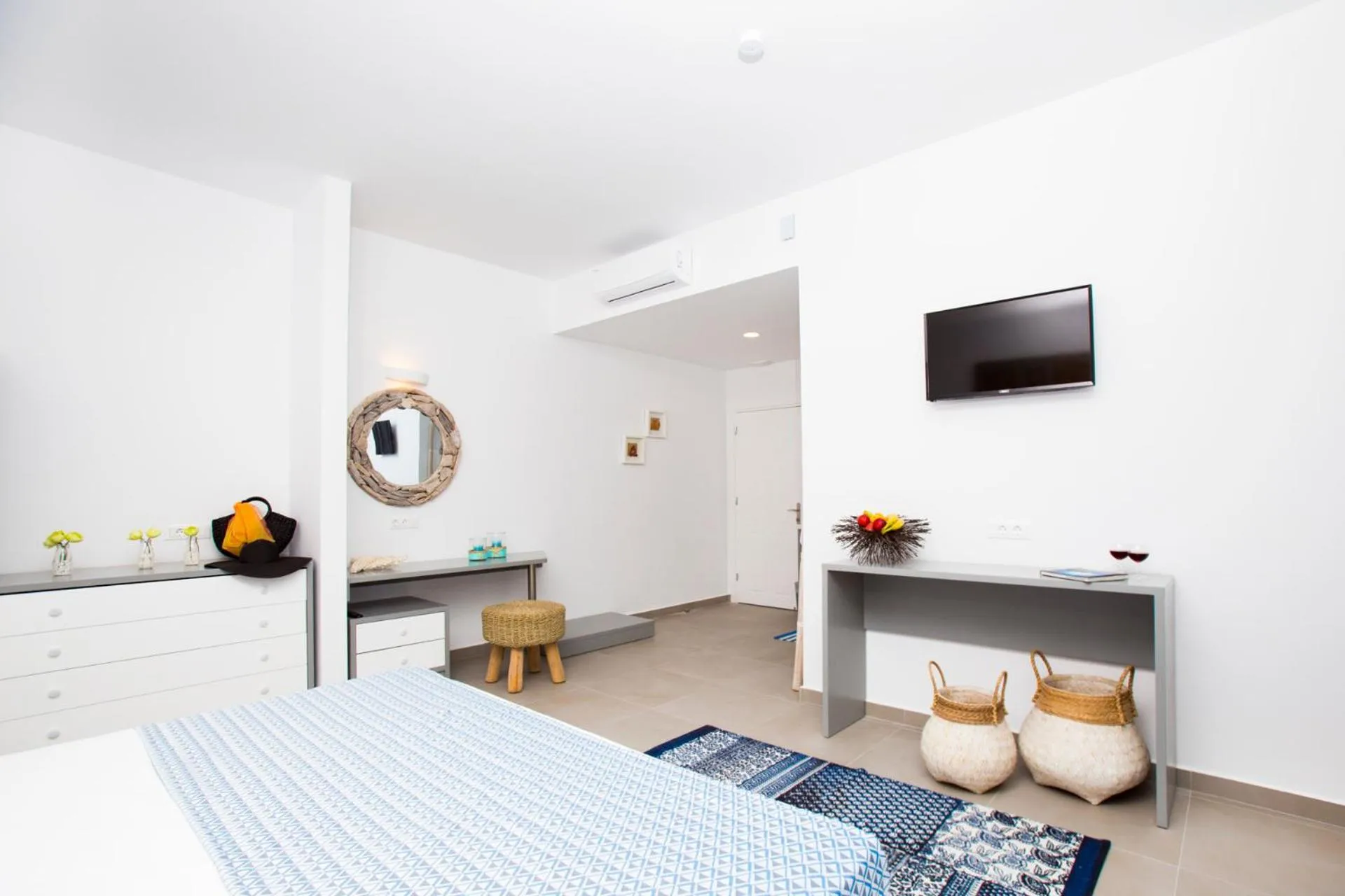 Bed in Lindos Portes Suites - Adults Only