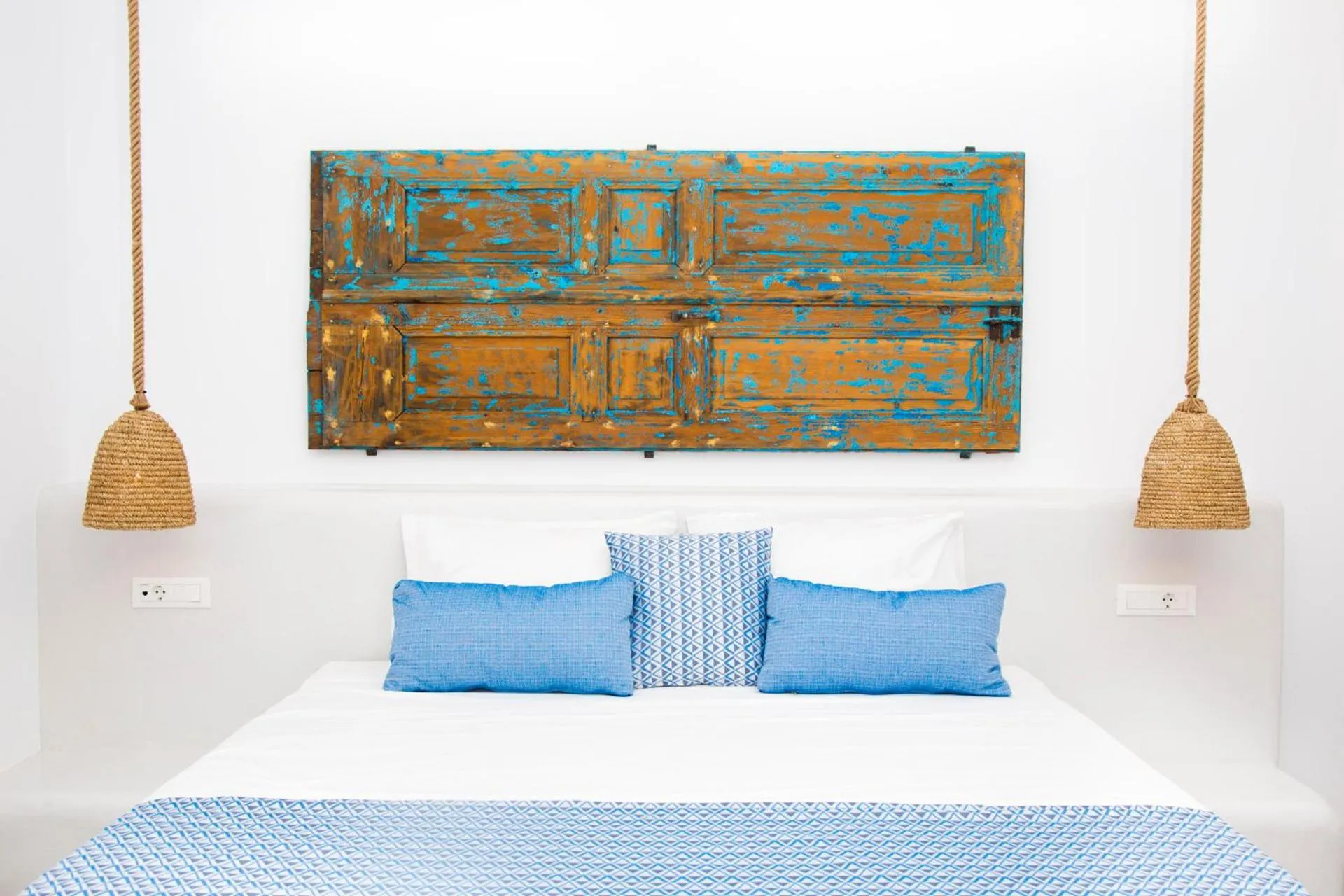 Bedroom, Bed in Lindos Portes Suites - Adults Only