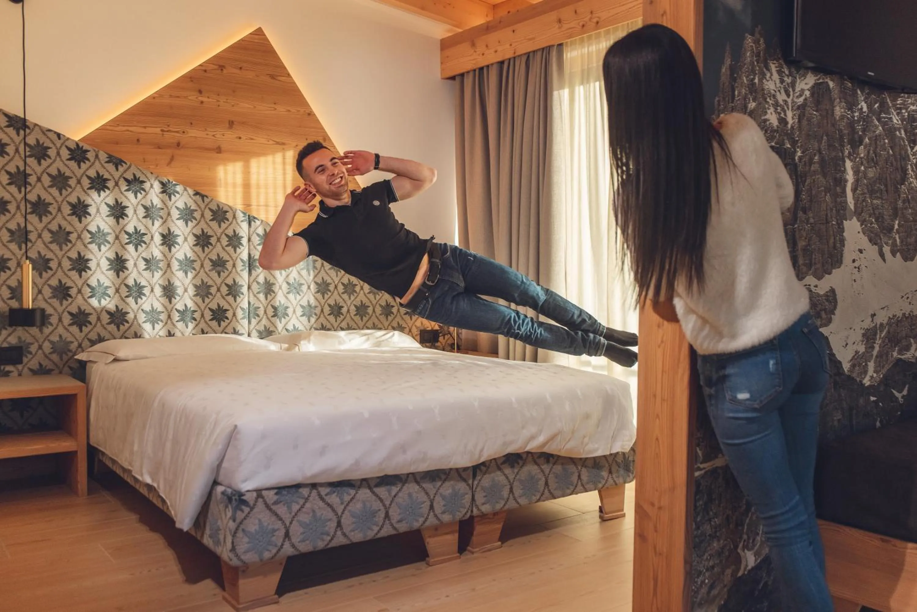 Bed in Hotel La Perla