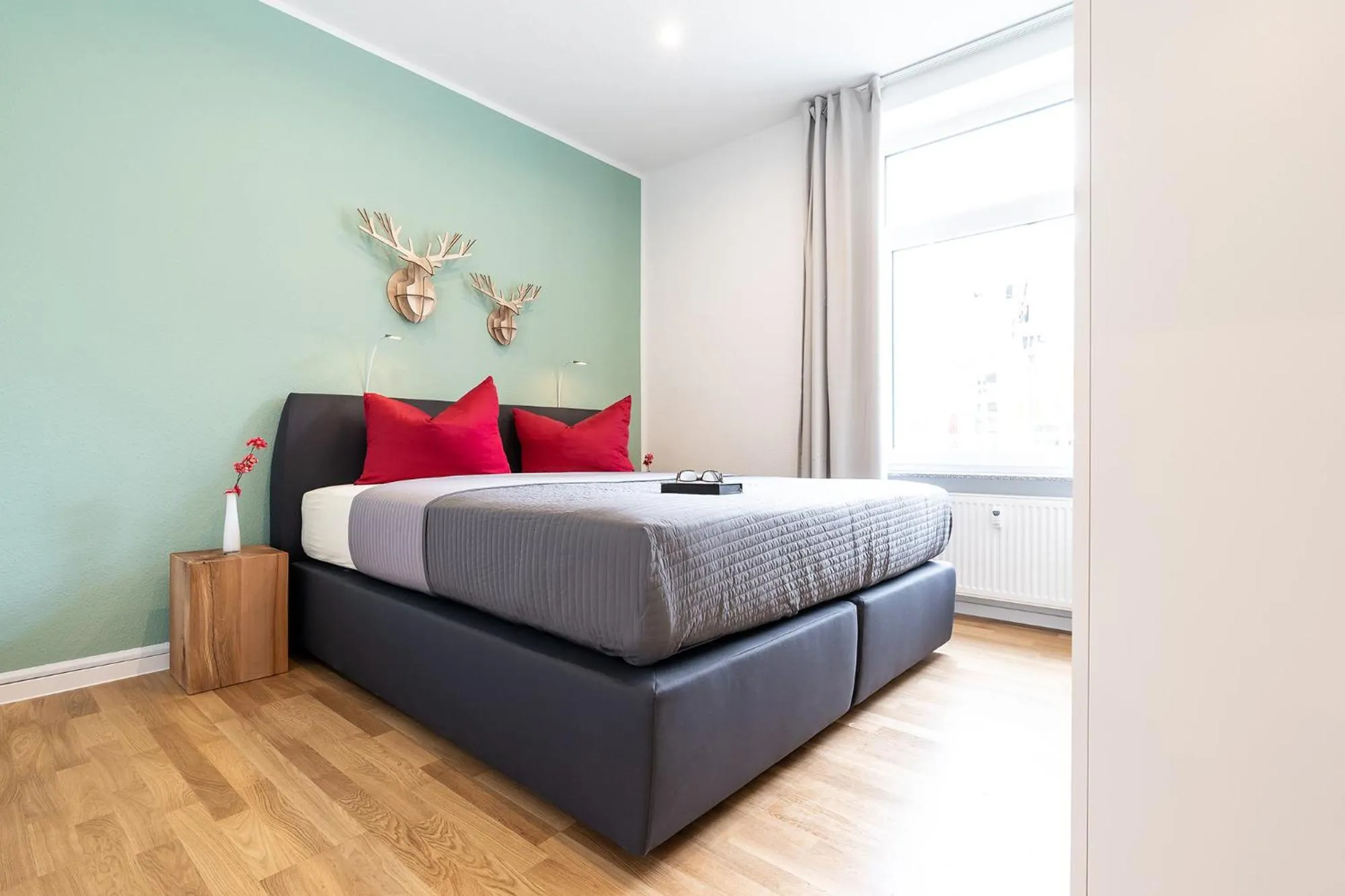 Bedroom, Bed in Freiburg Apartments Friedrichring
