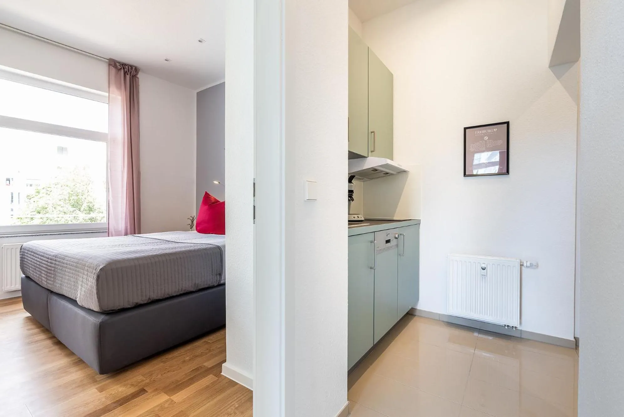 Bedroom, Bed in Freiburg Apartments Friedrichring