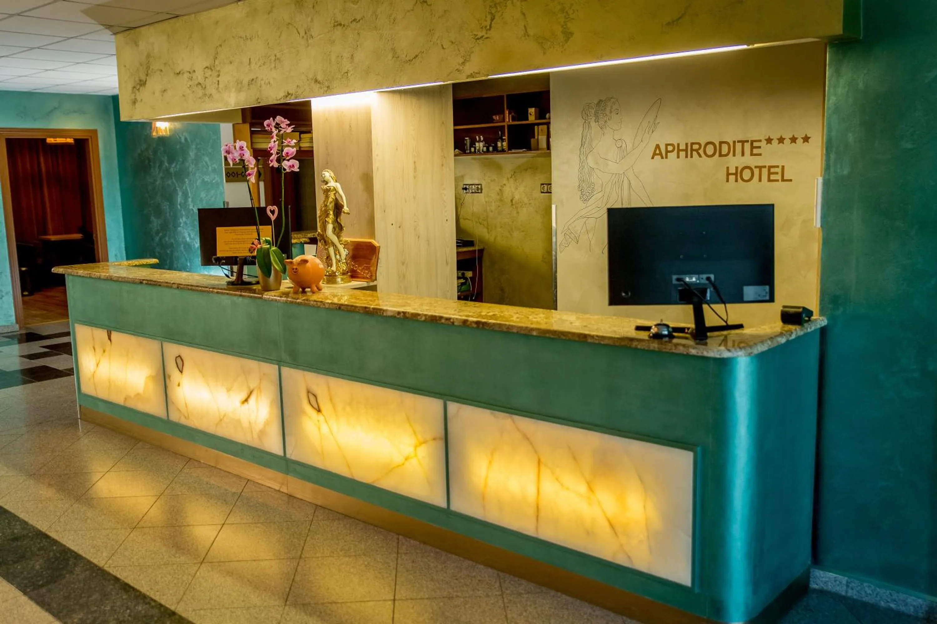 Lobby or reception in Aphrodite Hotel