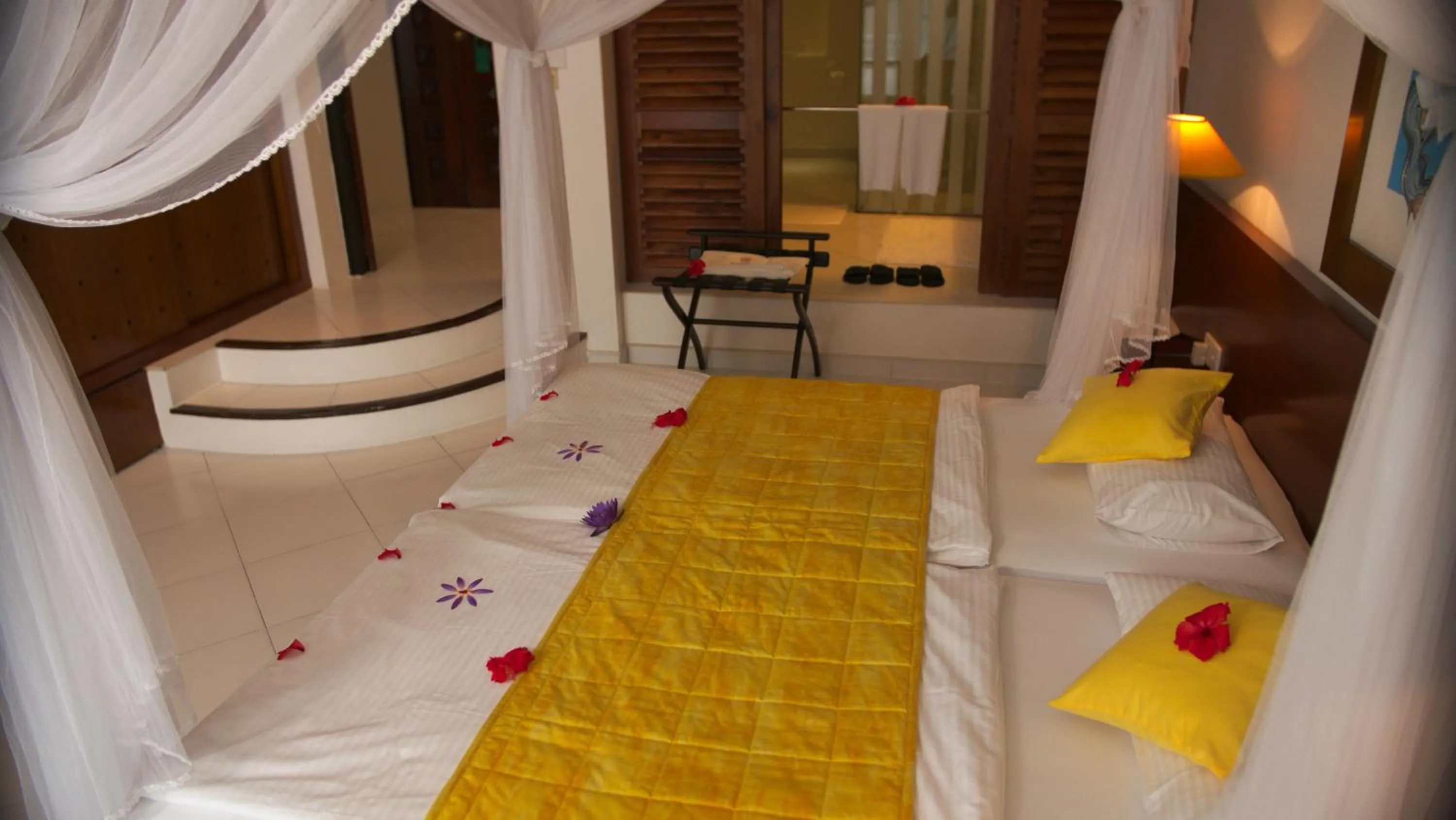 Bed in Lanka Princess All Inclusive Hotel