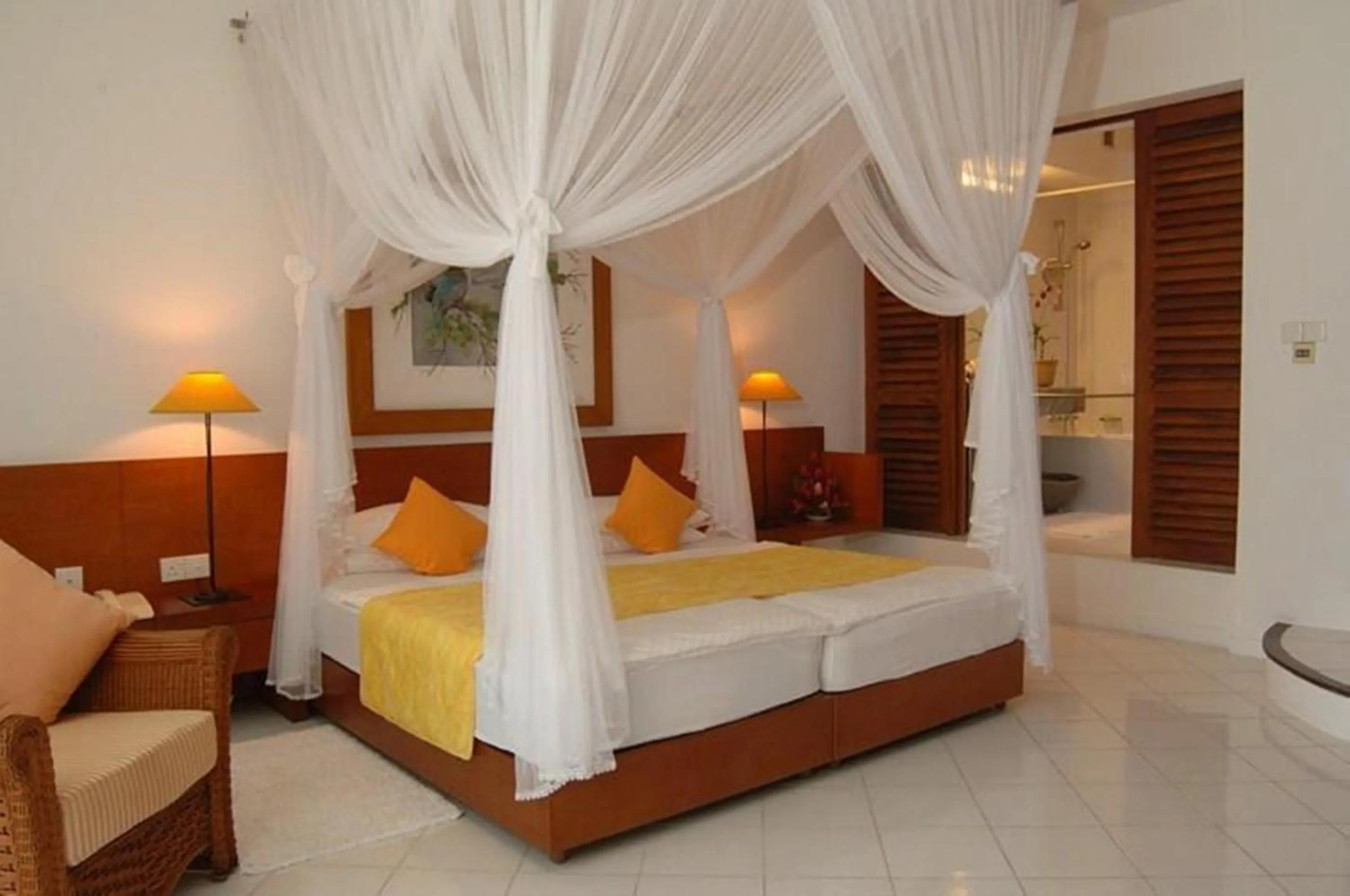 Bed in Lanka Princess All Inclusive Hotel