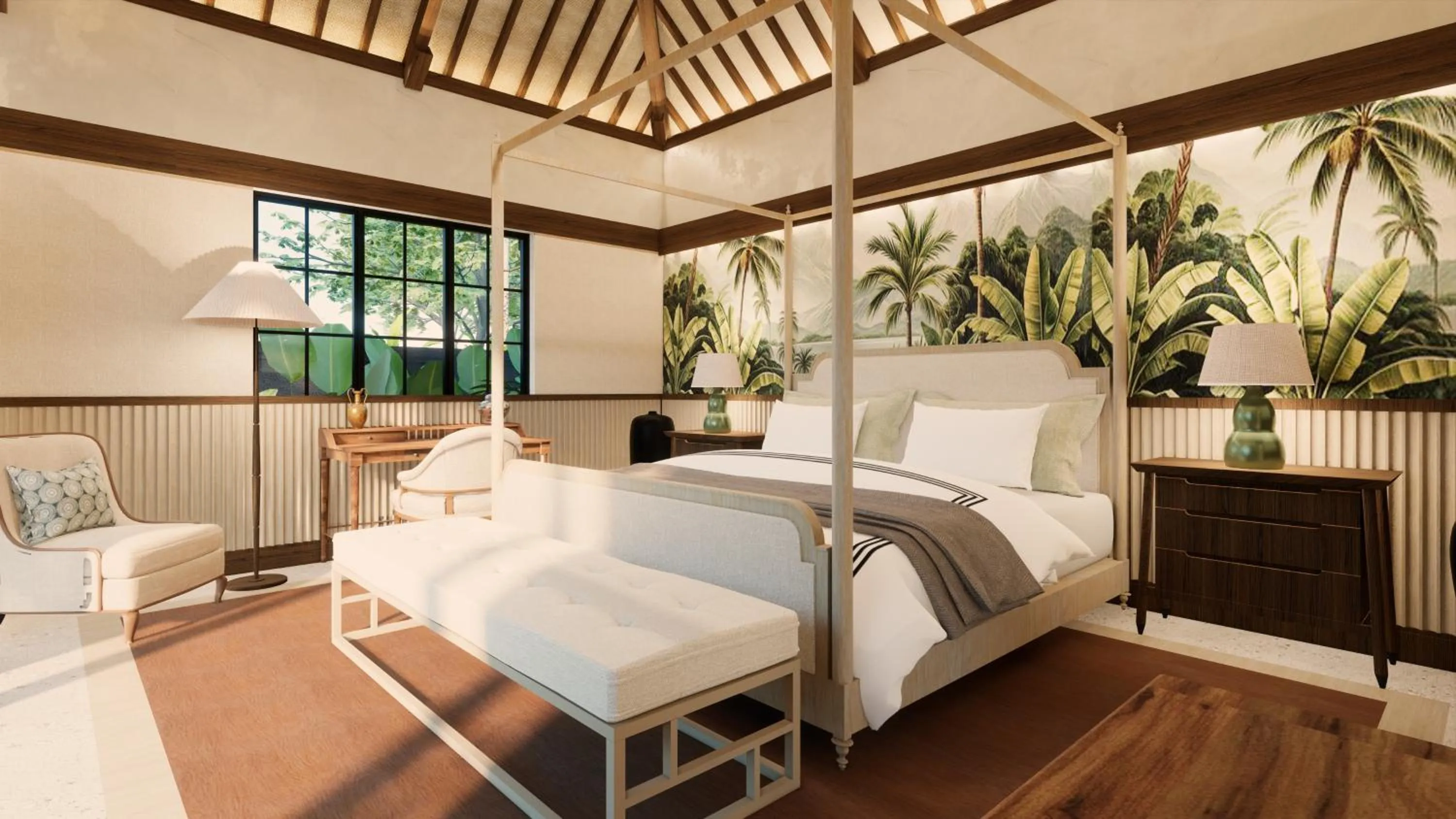Bed in The One Boutique Villa