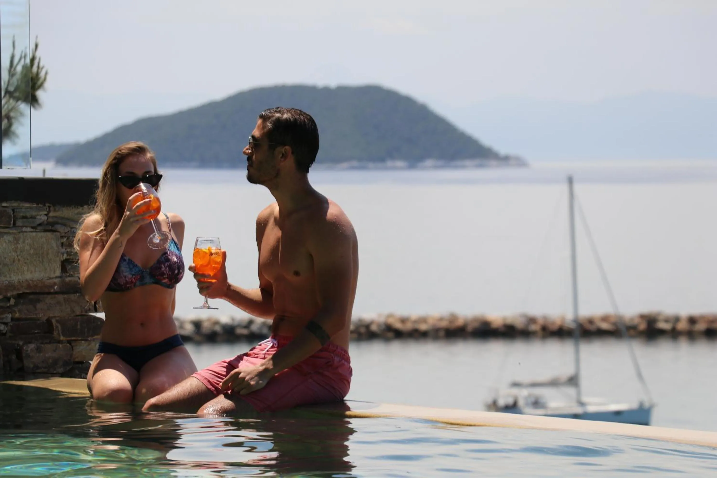 Guests in Natura Luxury Boutique Hotel Skopelos