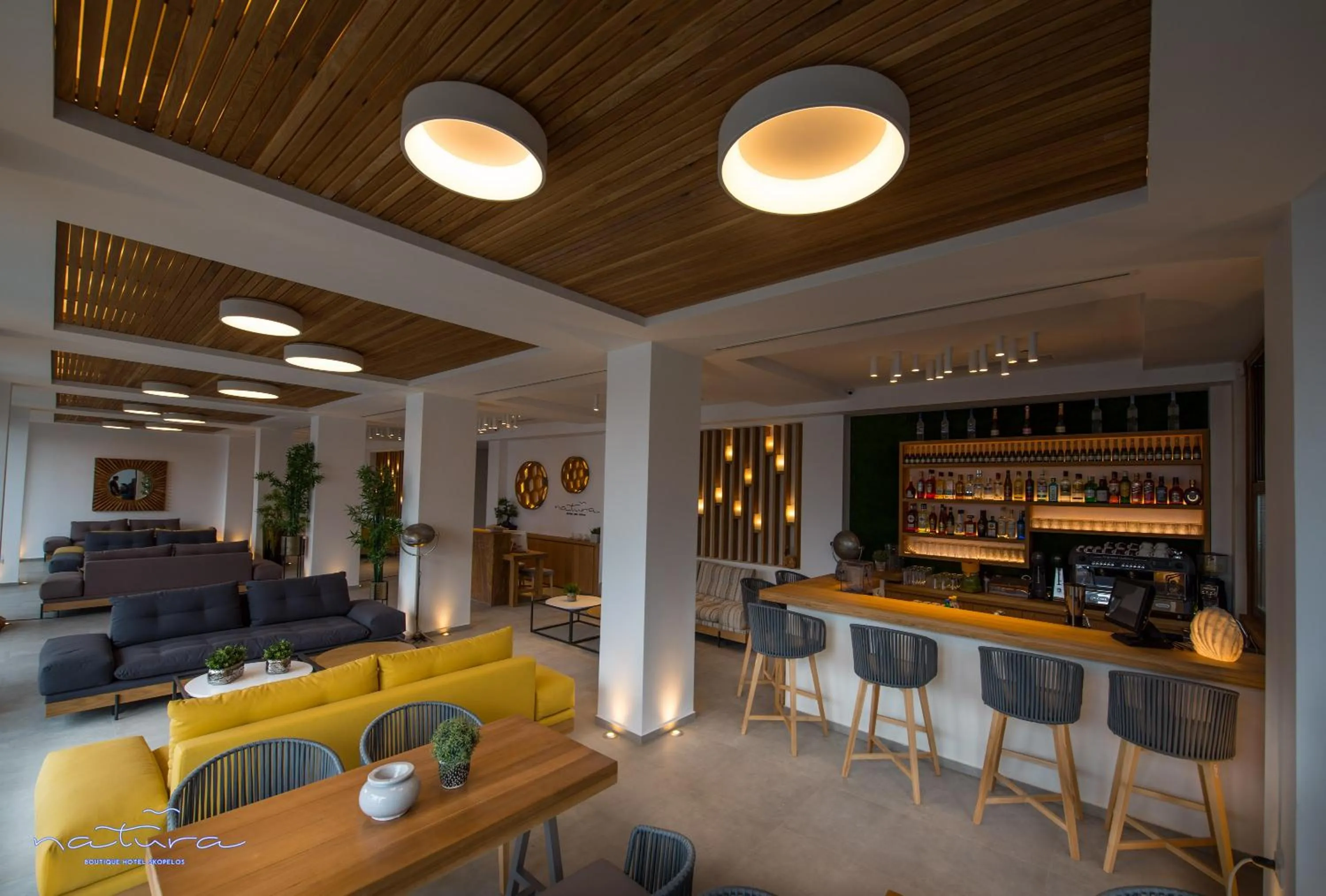 Lounge or bar in Natura Luxury Boutique Hotel Skopelos