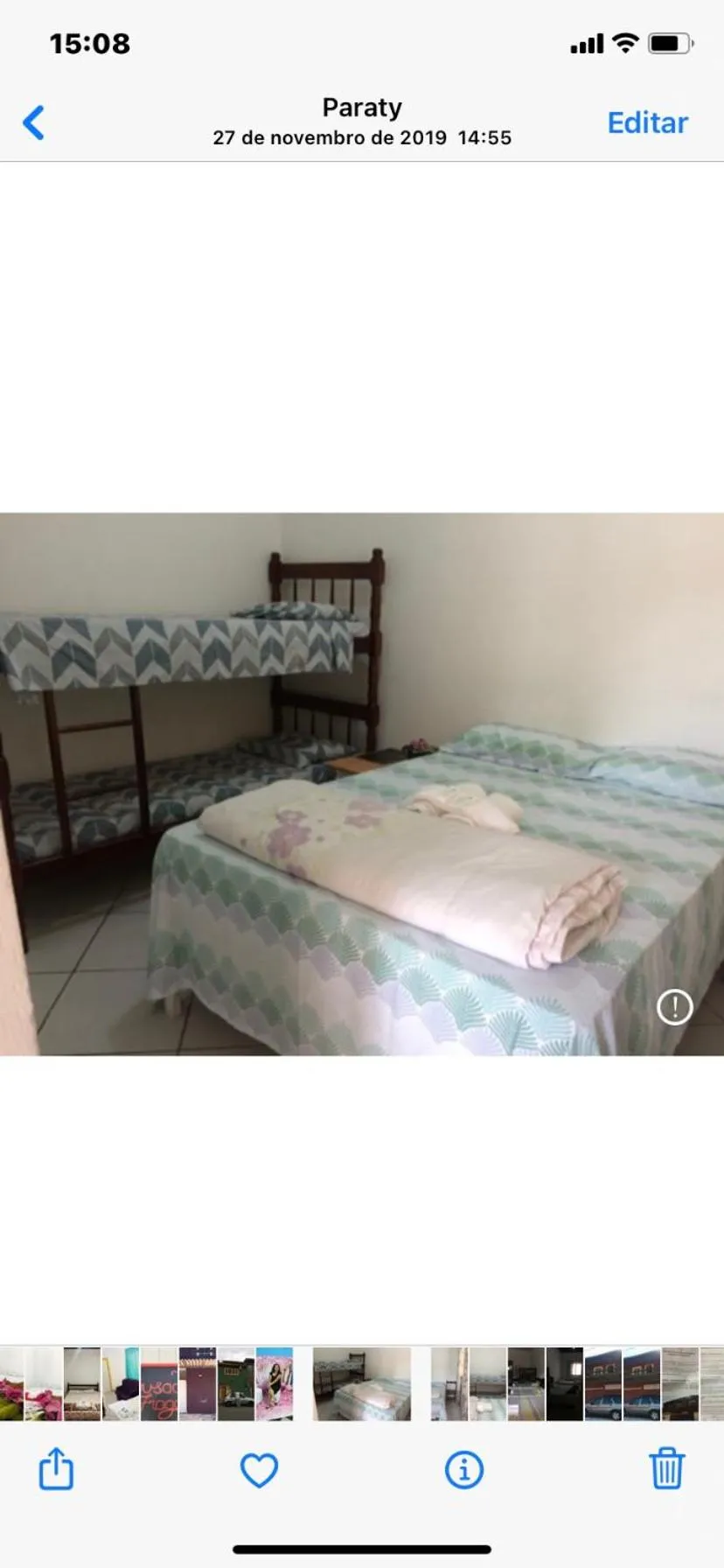 Bed in Pousada Fraga