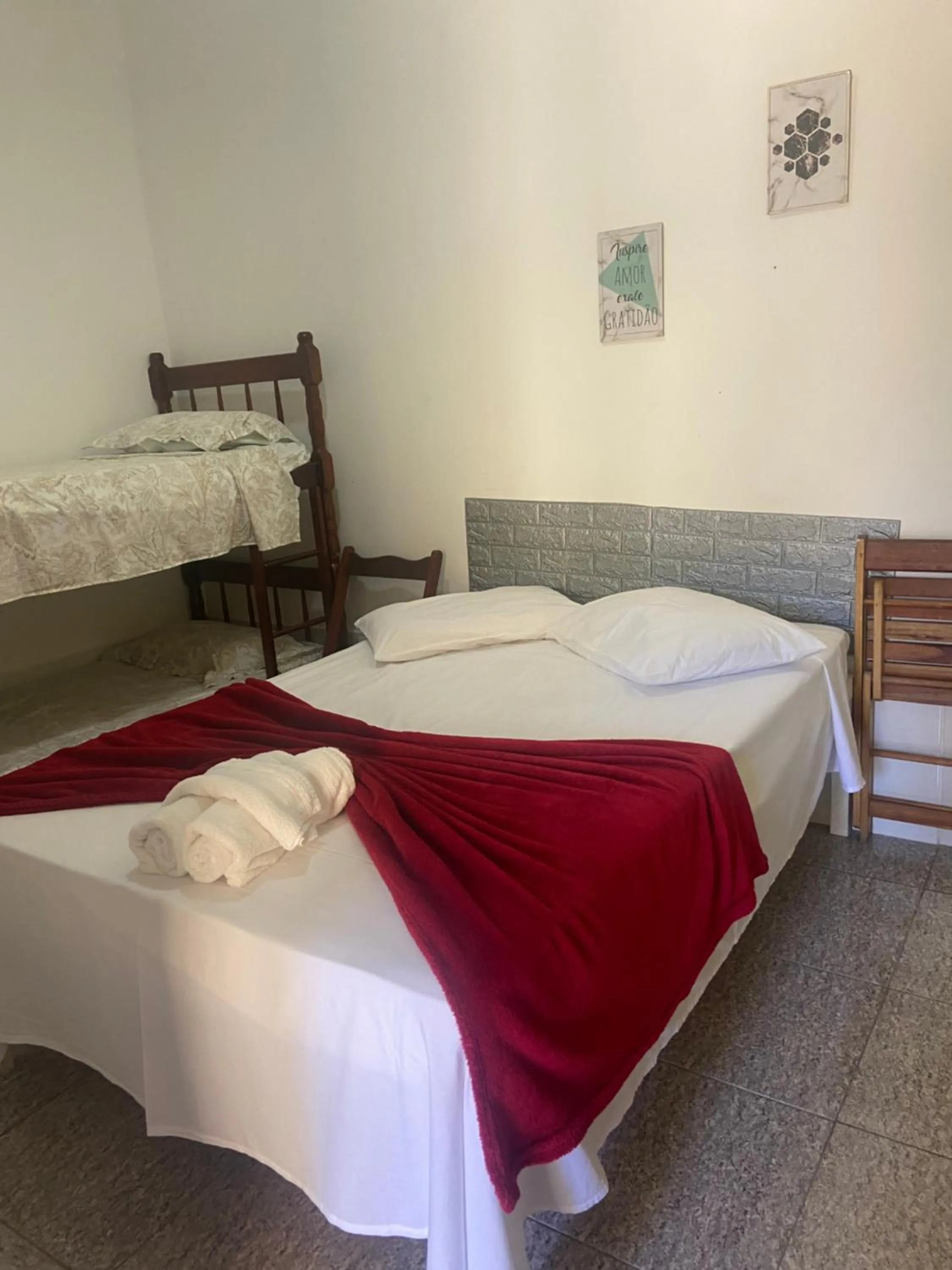 Bed in Pousada Fraga