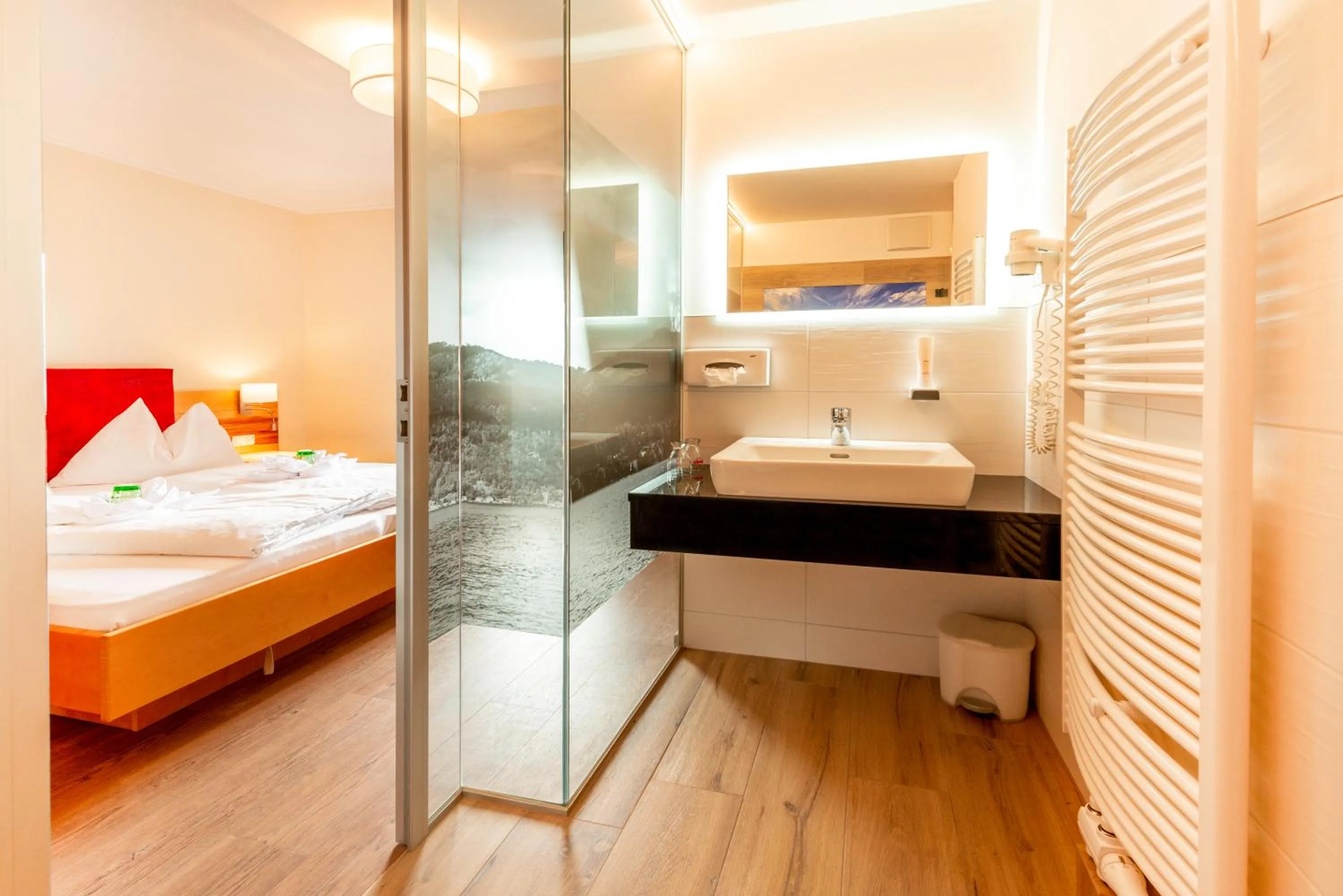 Decorative detail, Bed in Panorama Hotel Traunstein