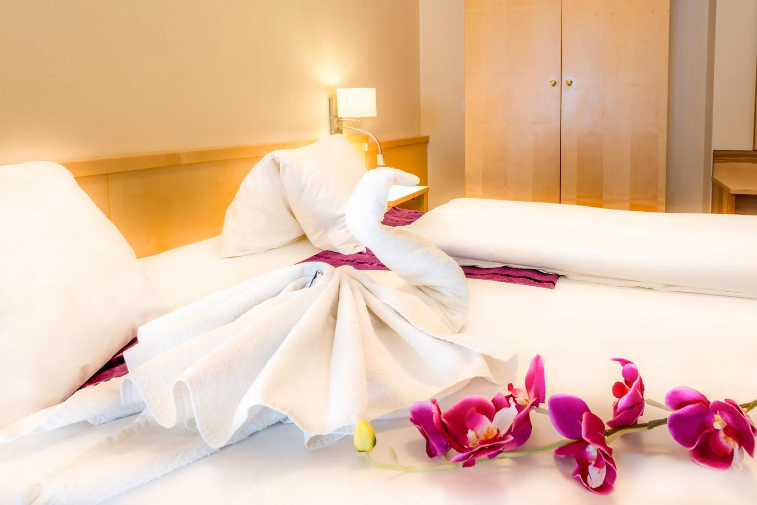 Decorative detail, Bed in Panorama Hotel Traunstein