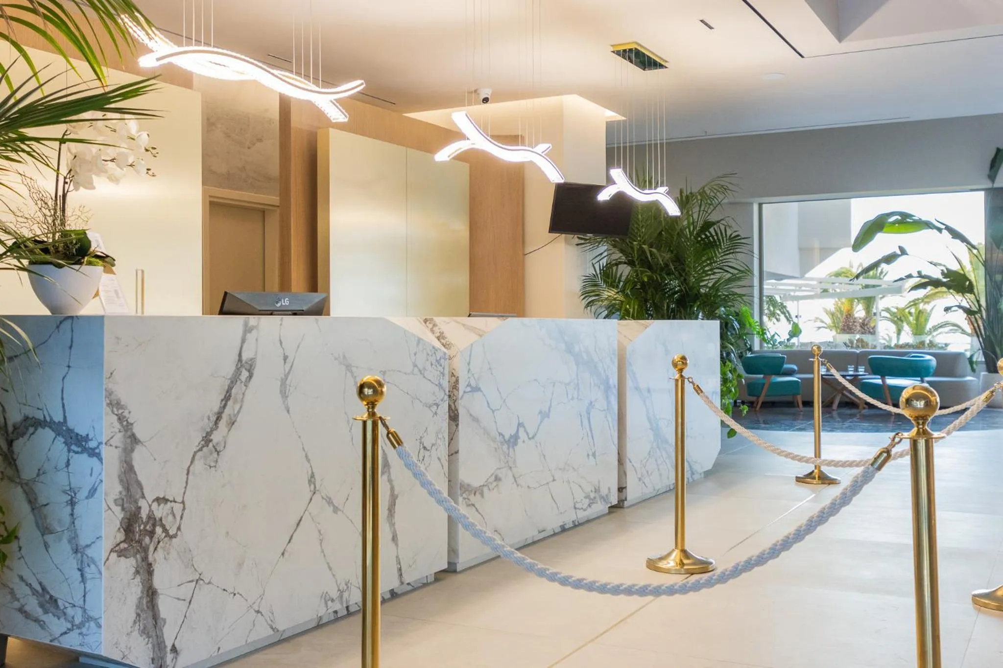 Lobby or reception in Pegasos Deluxe Beach Hotel